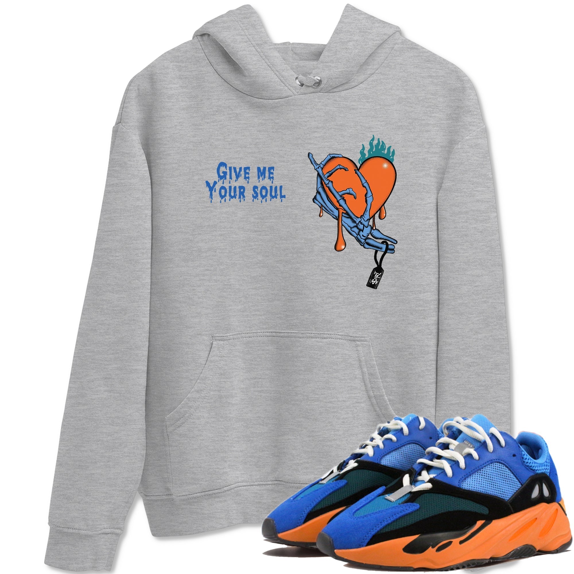 Give Me Your Soul snkmatch Tees - Yeezy 700 Bright Blue