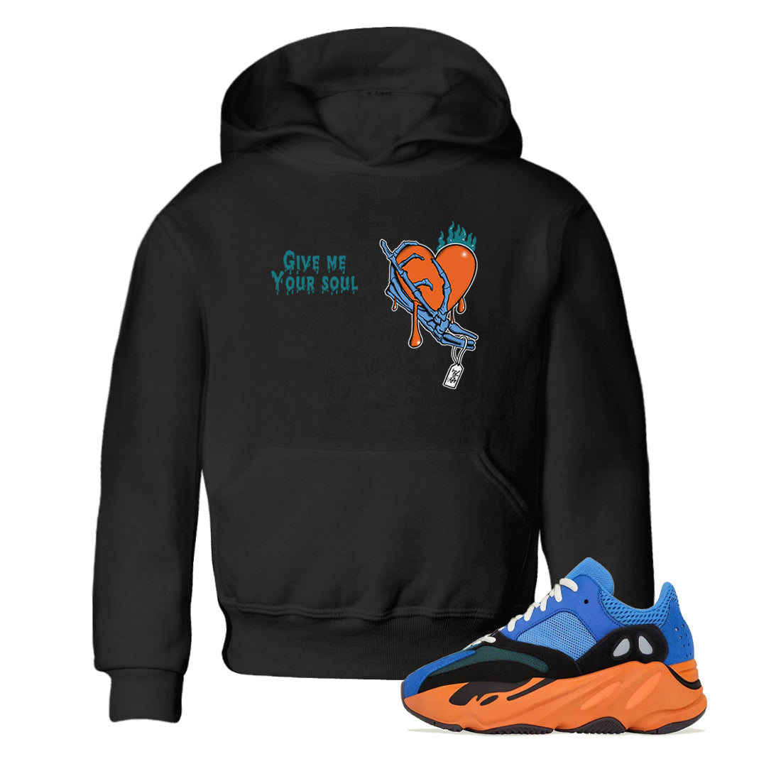 Give Me Your Soul snkmatch Tees Kids - Yeezy 700 Bright Blue