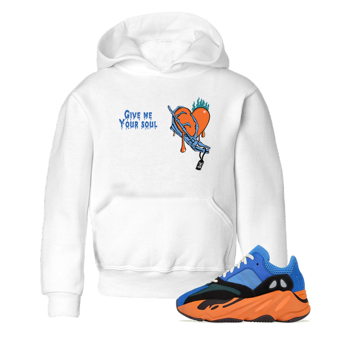 Give Me Your Soul snkmatch Tees Kids - Yeezy 700 Bright Blue