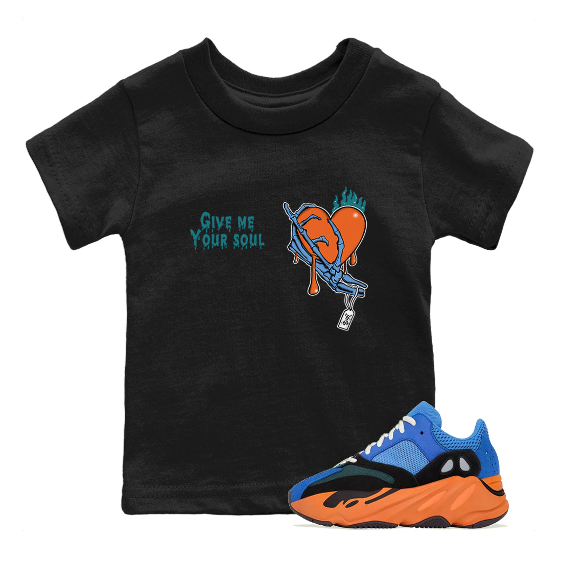 Give Me Your Soul snkmatch Tees Kids - Yeezy 700 Bright Blue