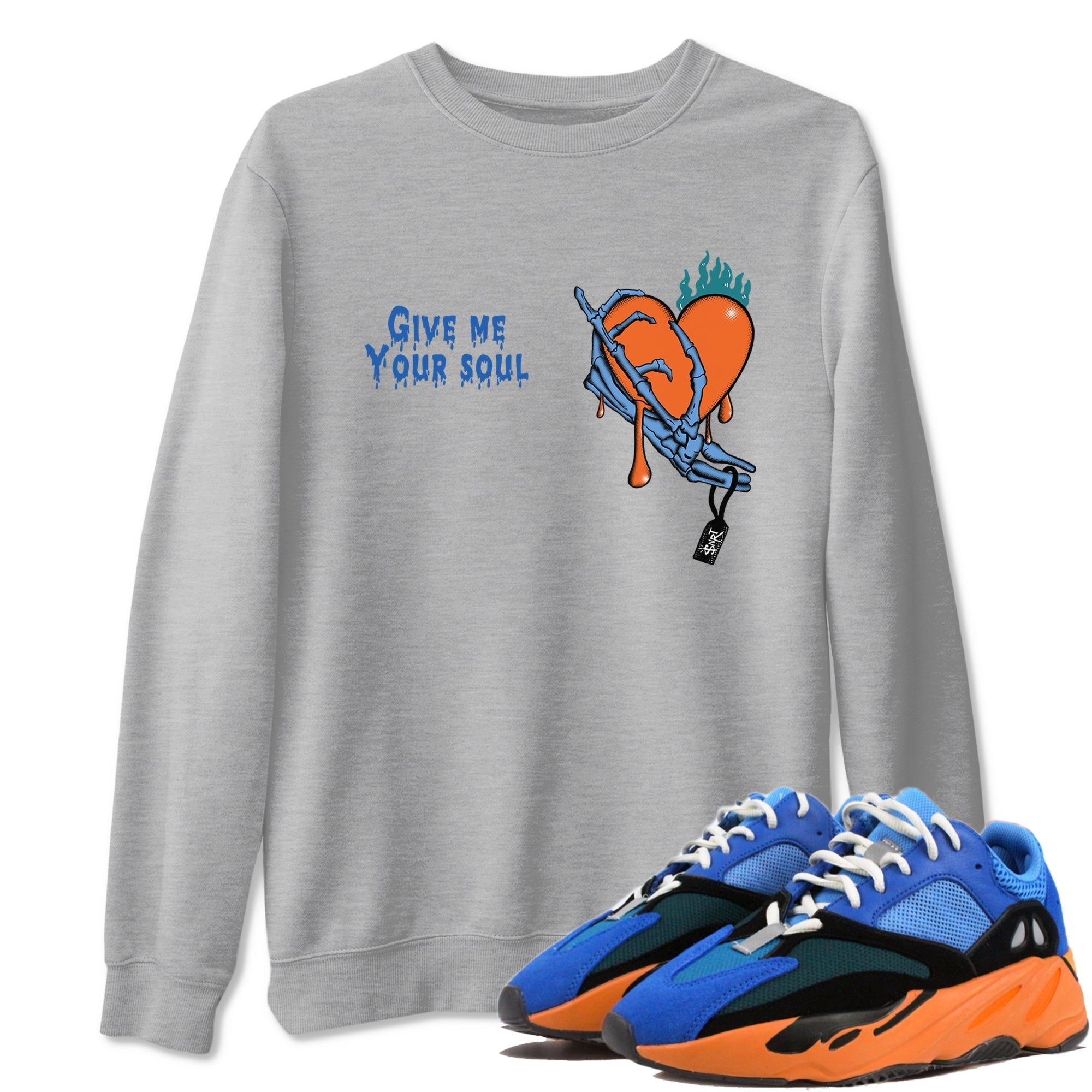 Give Me Your Soul snkmatch Tees - Yeezy 700 Bright Blue