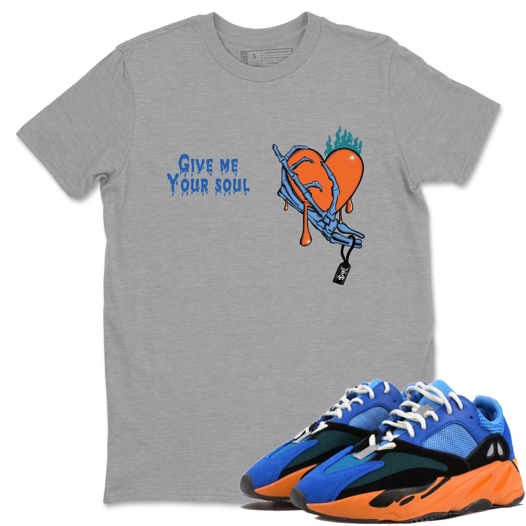 Give Me Your Soul snkmatch Tees - Yeezy 700 Bright Blue