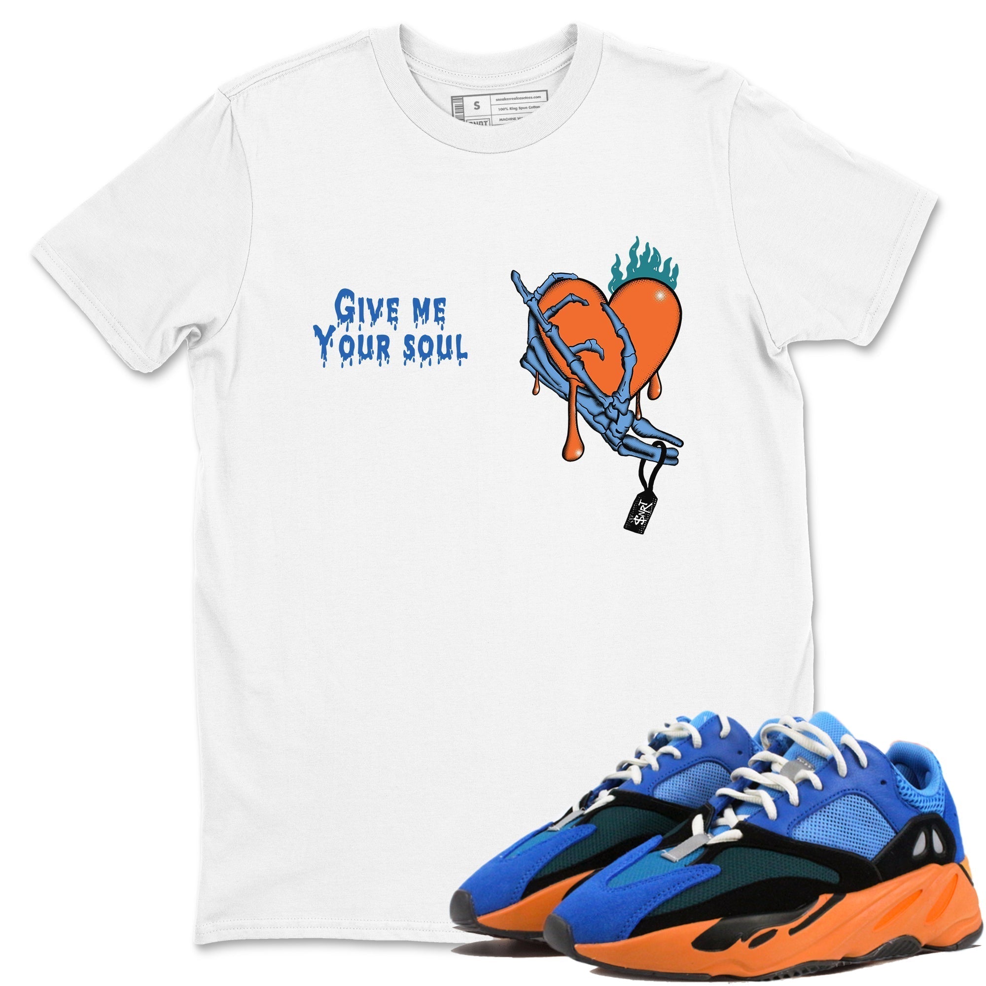 Give Me Your Soul snkmatch Tees - Yeezy 700 Bright Blue
