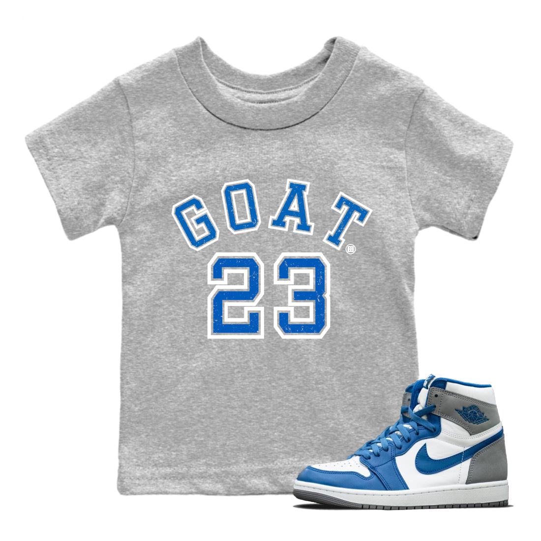 Goat 23 Kids Tops - Air Jordan 1 True Blue