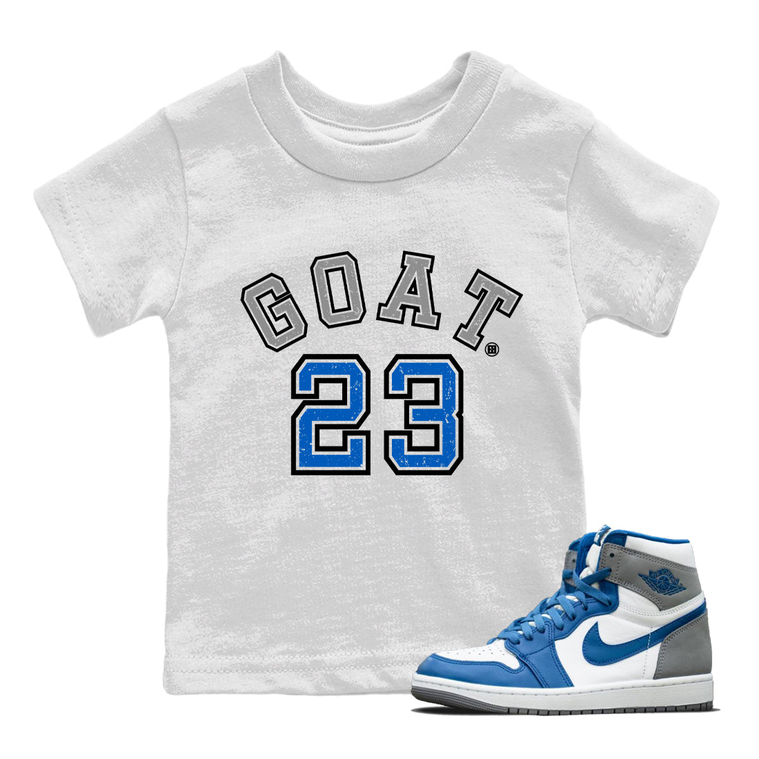 Goat 23 Kids Tops - Air Jordan 1 True Blue
