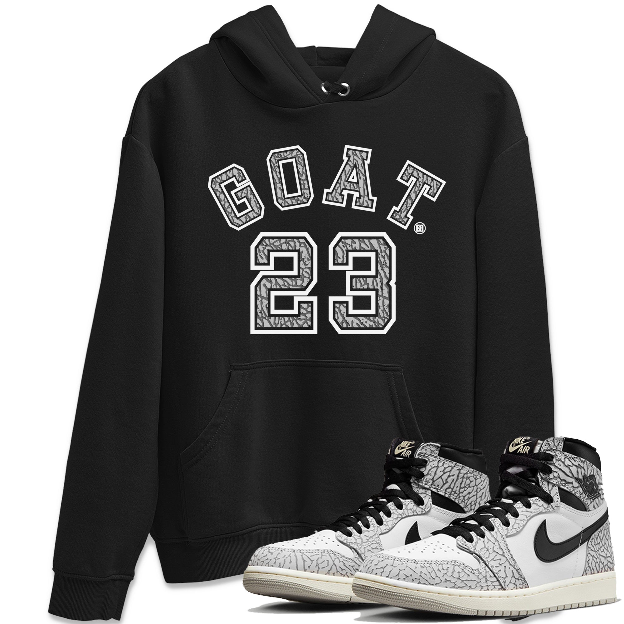 Goat 23 Unisex Tops - Air Jordan 1 White Cement