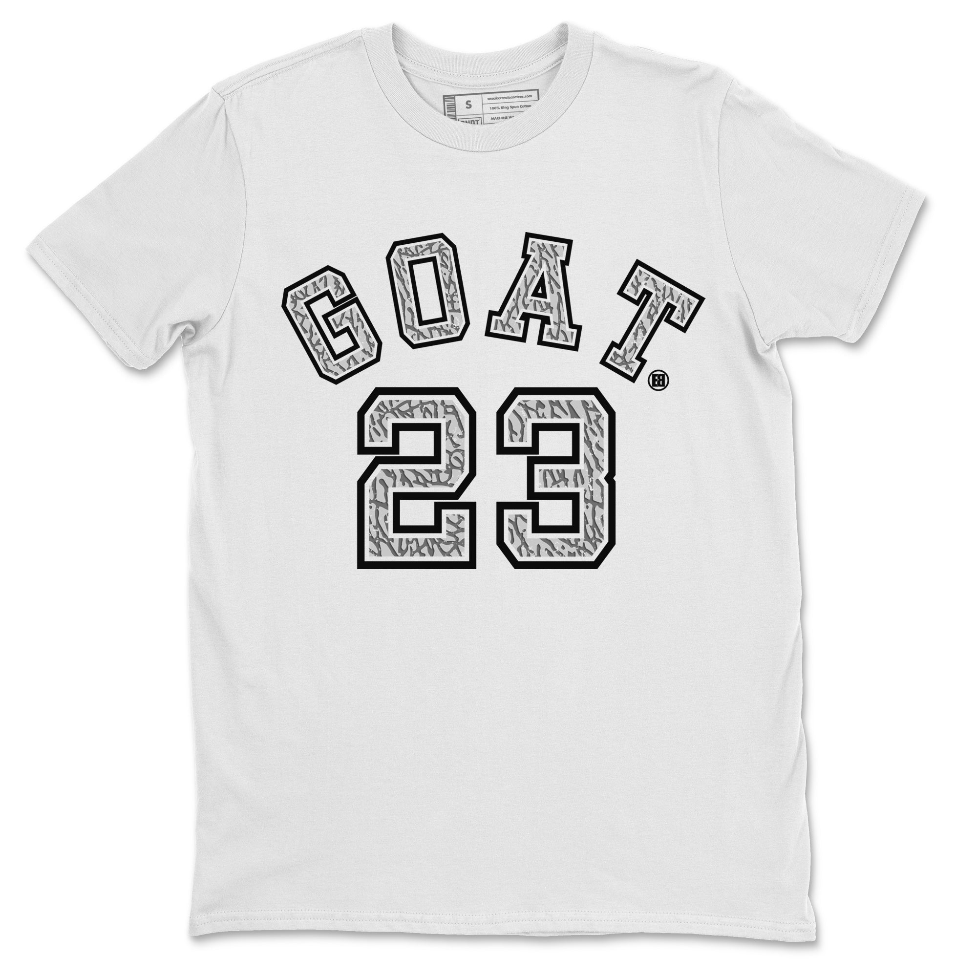 Goat 23 Unisex Tops - Air Jordan 1 White Cement