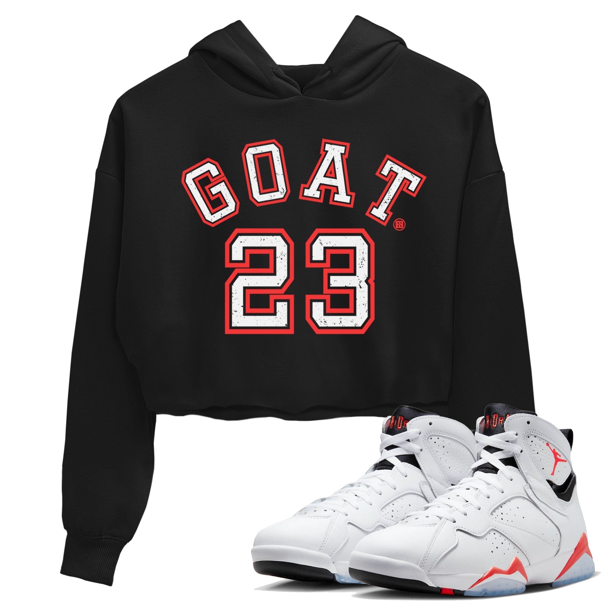 Goat 23 Women's Tops - Air Jordan 7 White Infrared
