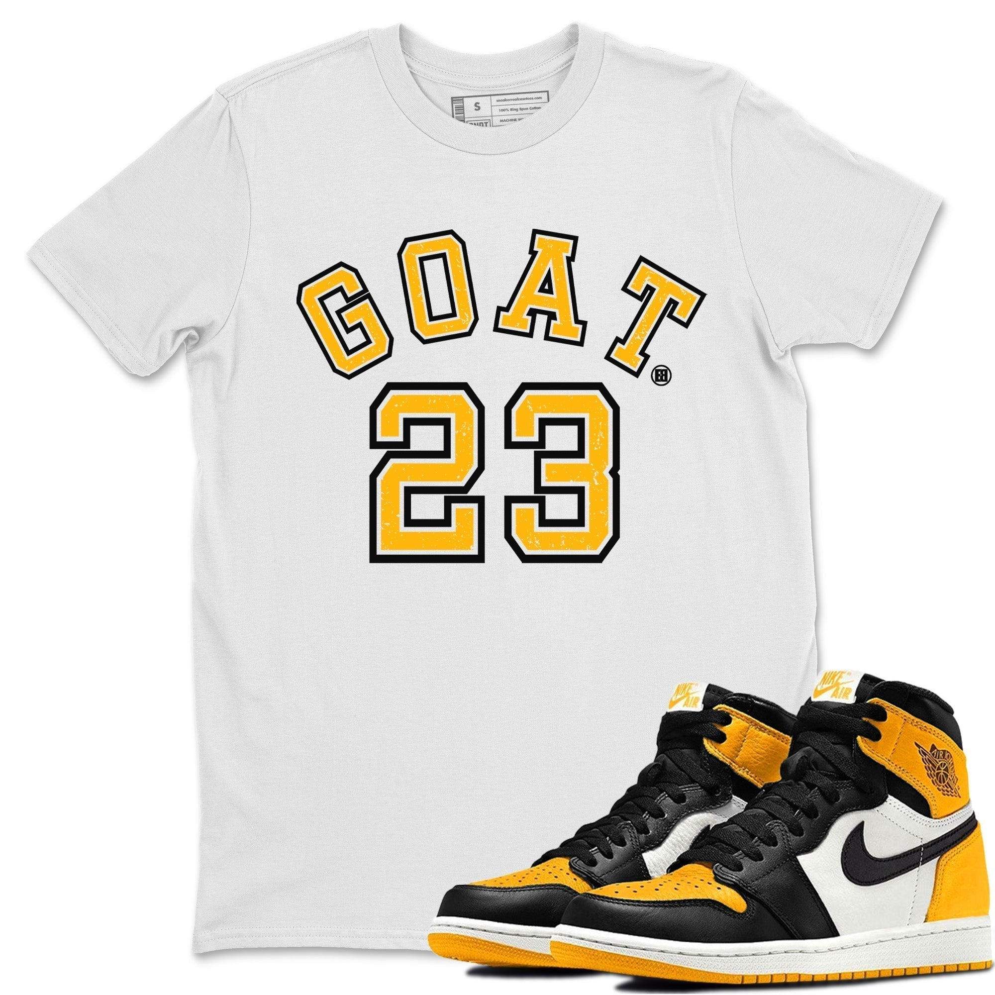 Goat 23 Unisex Tops - Air Jordan 1 Yellow Toe