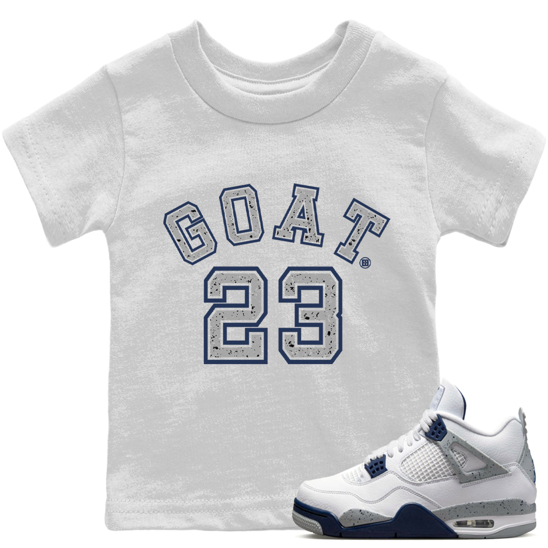 Goat 23 Kids Tops - Air Jordan 4 Midnight Navy