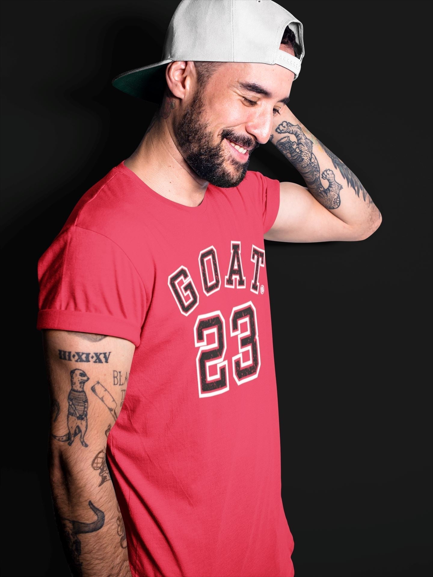 Goat 23 Unisex Tops - Air Jordan 4 Red Thunder