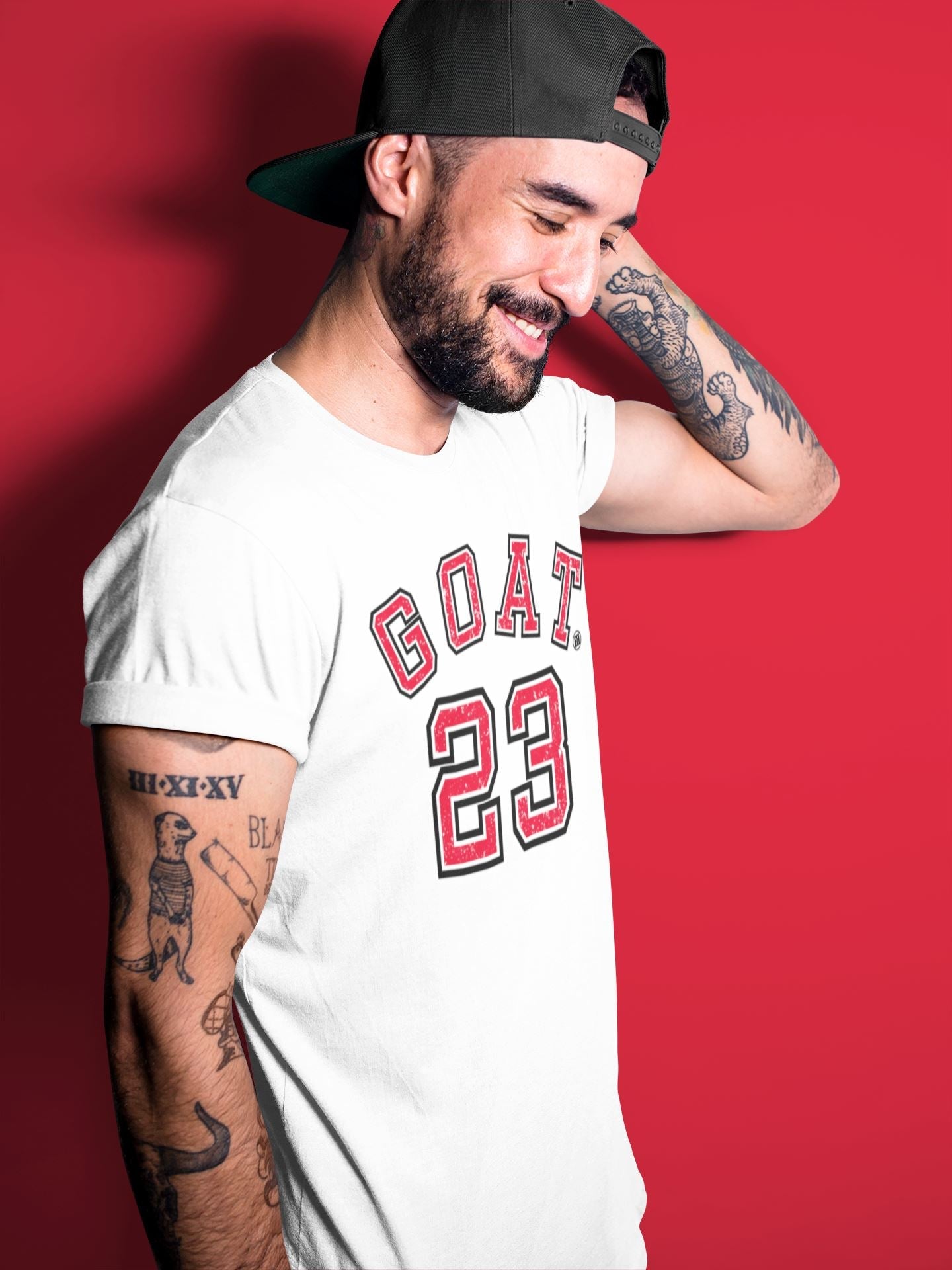 Goat 23 Unisex Tops - Air Jordan 4 Red Thunder