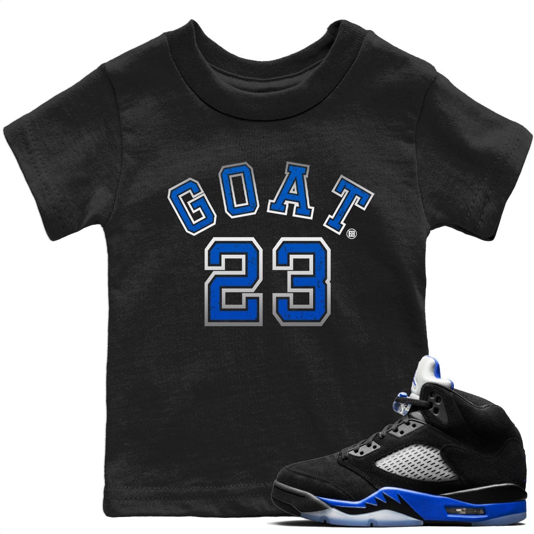 Goat 23 Kids Tops - Air Jordan 5 Racer Blue