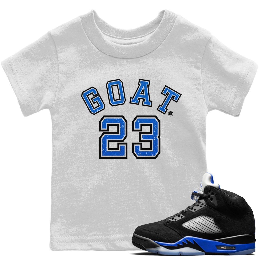 Goat 23 Kids Tops - Air Jordan 5 Racer Blue