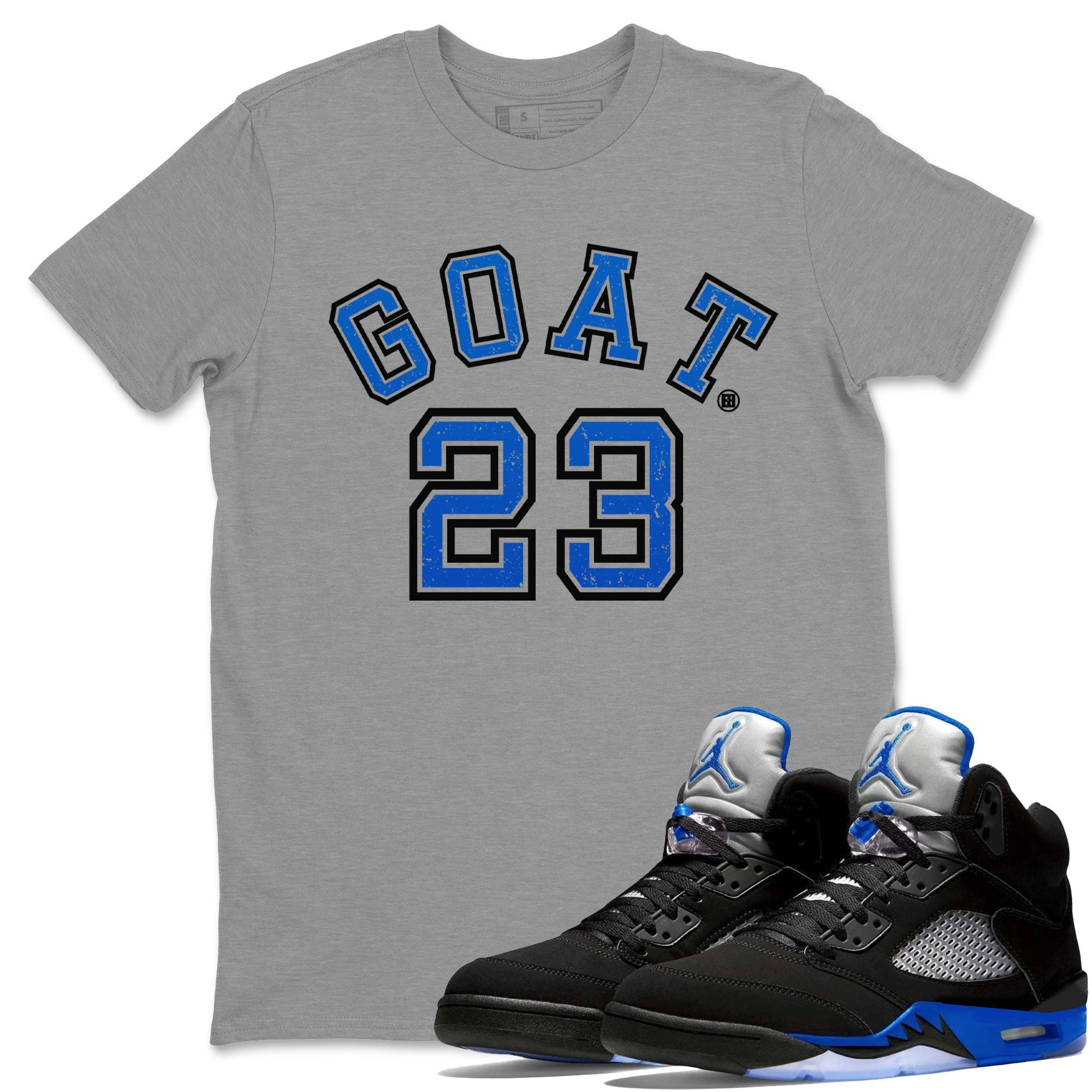 Goat 23 Unisex Tops - Air Jordan 5 Racer Blue