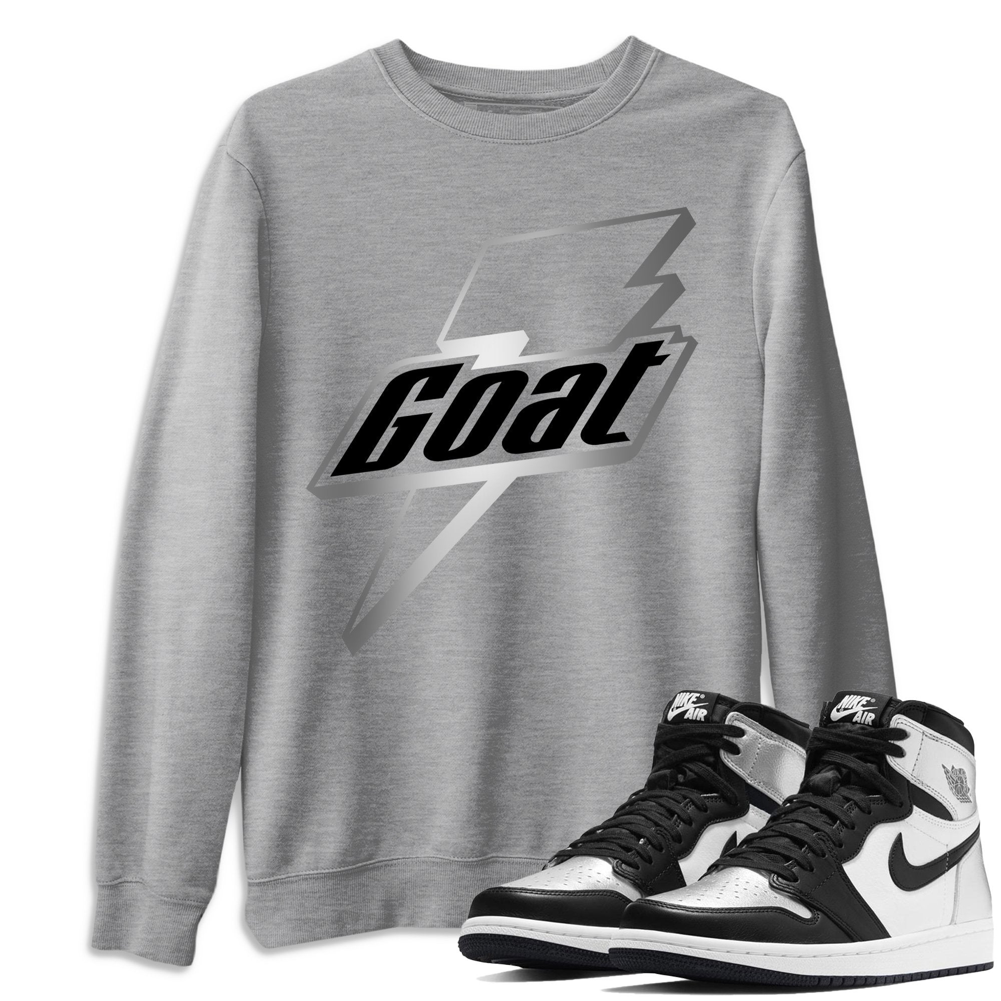 Goat Unisex Tops - Air Jordan 1 Silver Toe