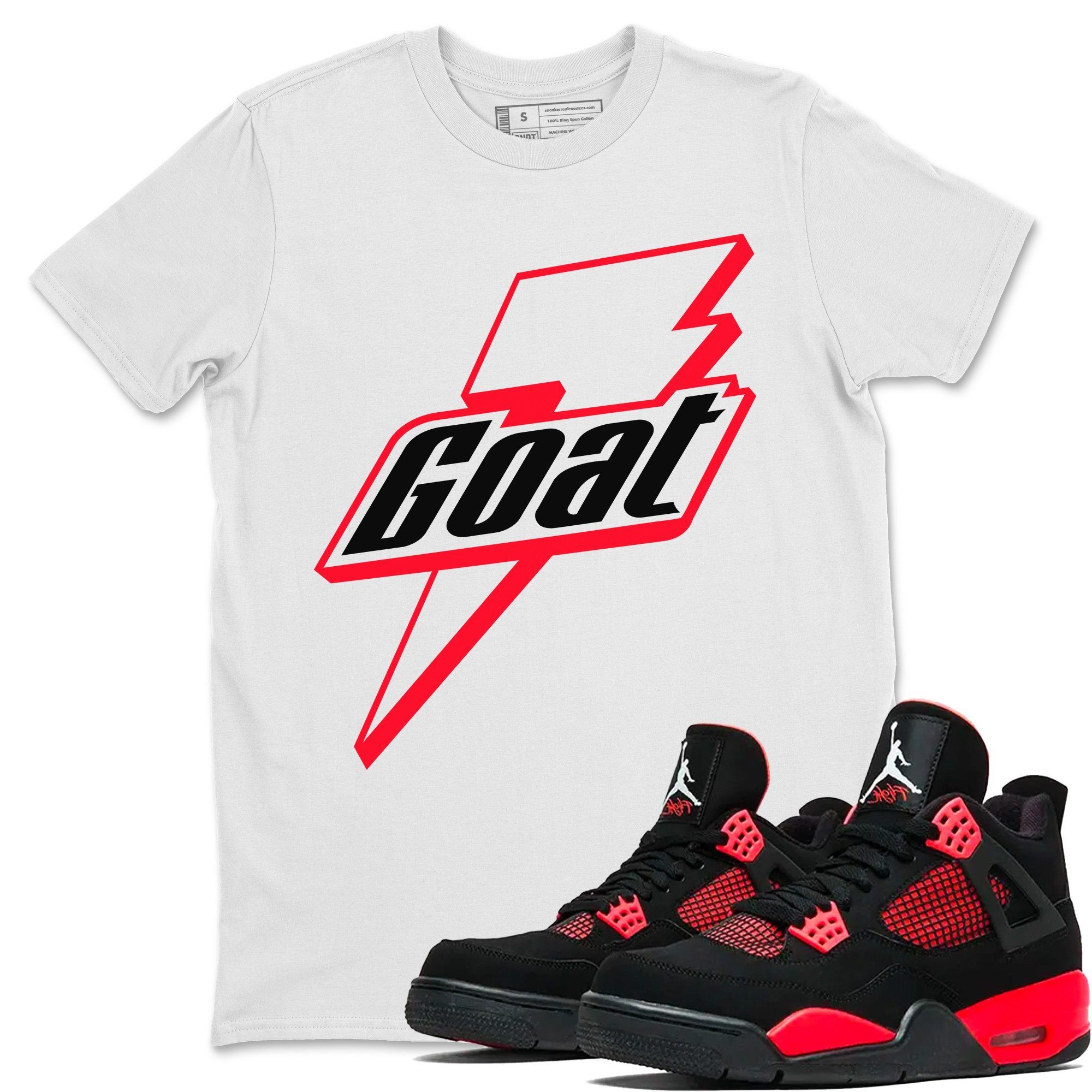 Goat Unisex Tops - Air Jordan 4 Red Thunder