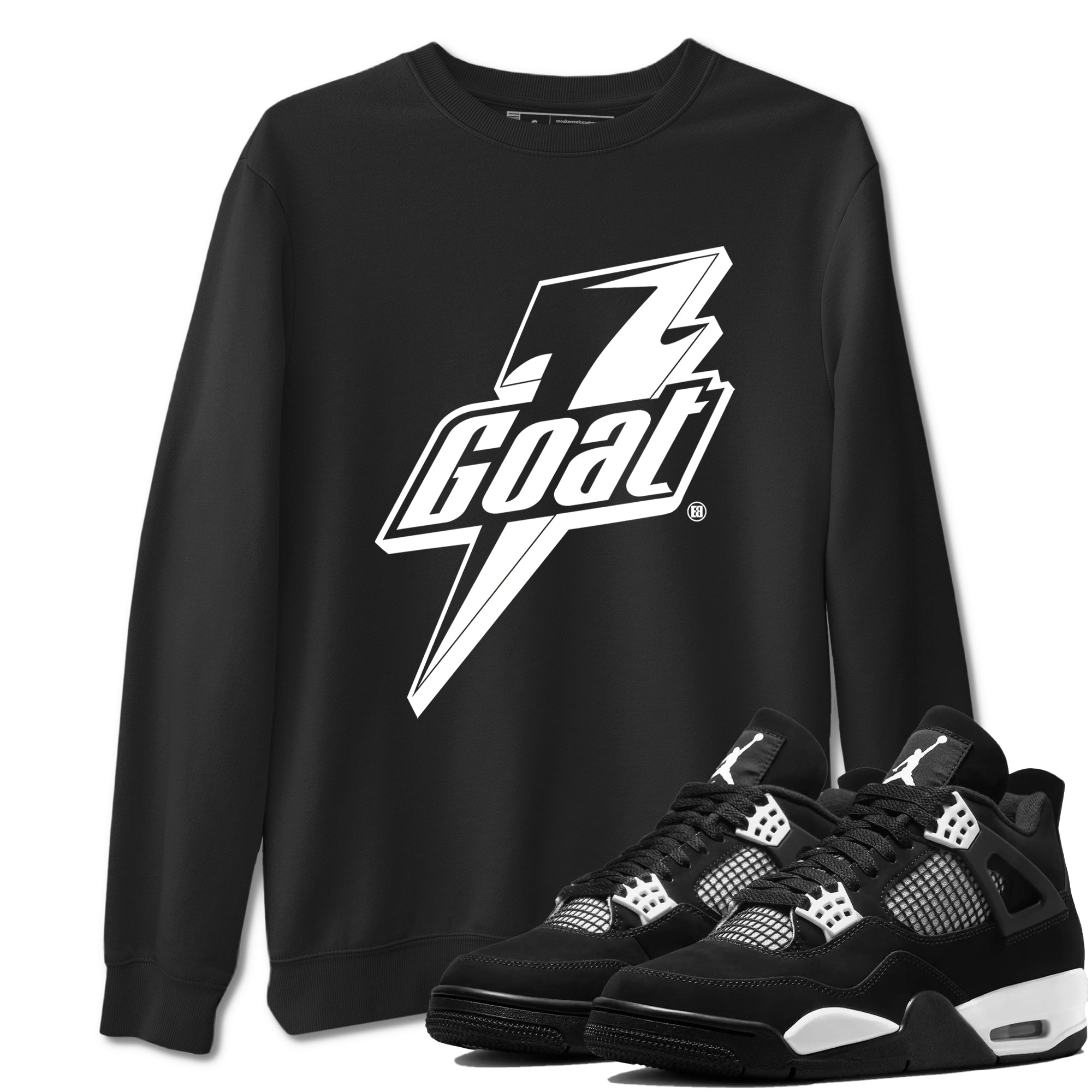 Goat snkmatch Tees - Air Jordan 4 White Thunder