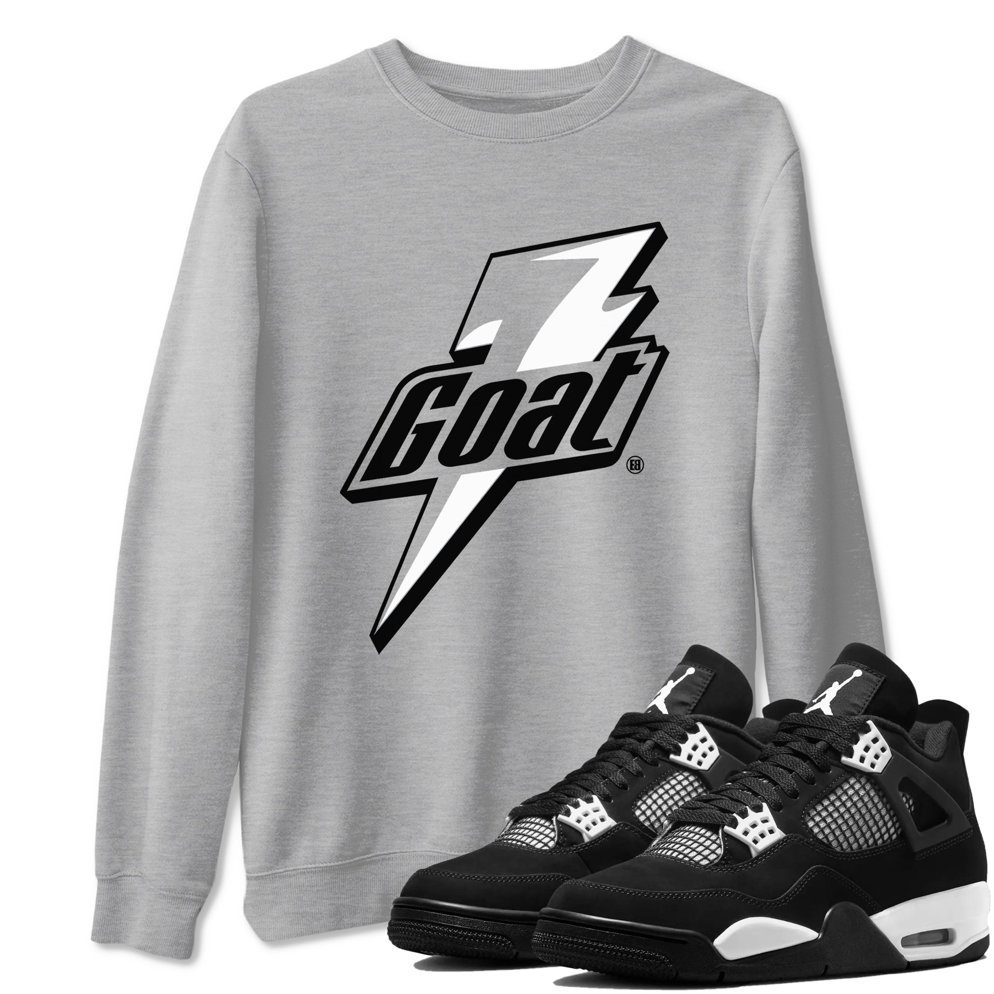 Goat snkmatch Tees - Air Jordan 4 White Thunder