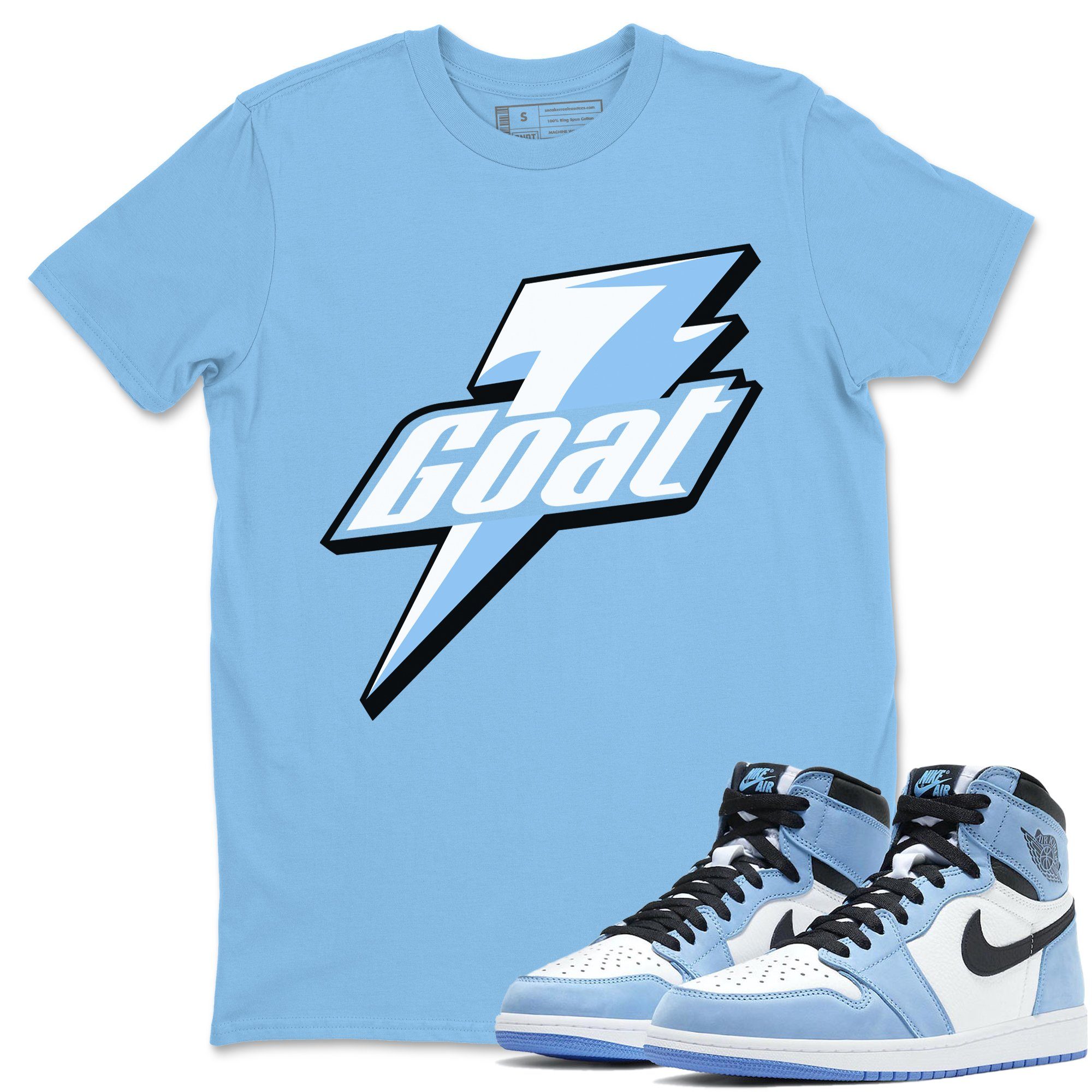 Goat Unisex Tops - Air Jordan 1 University Blue