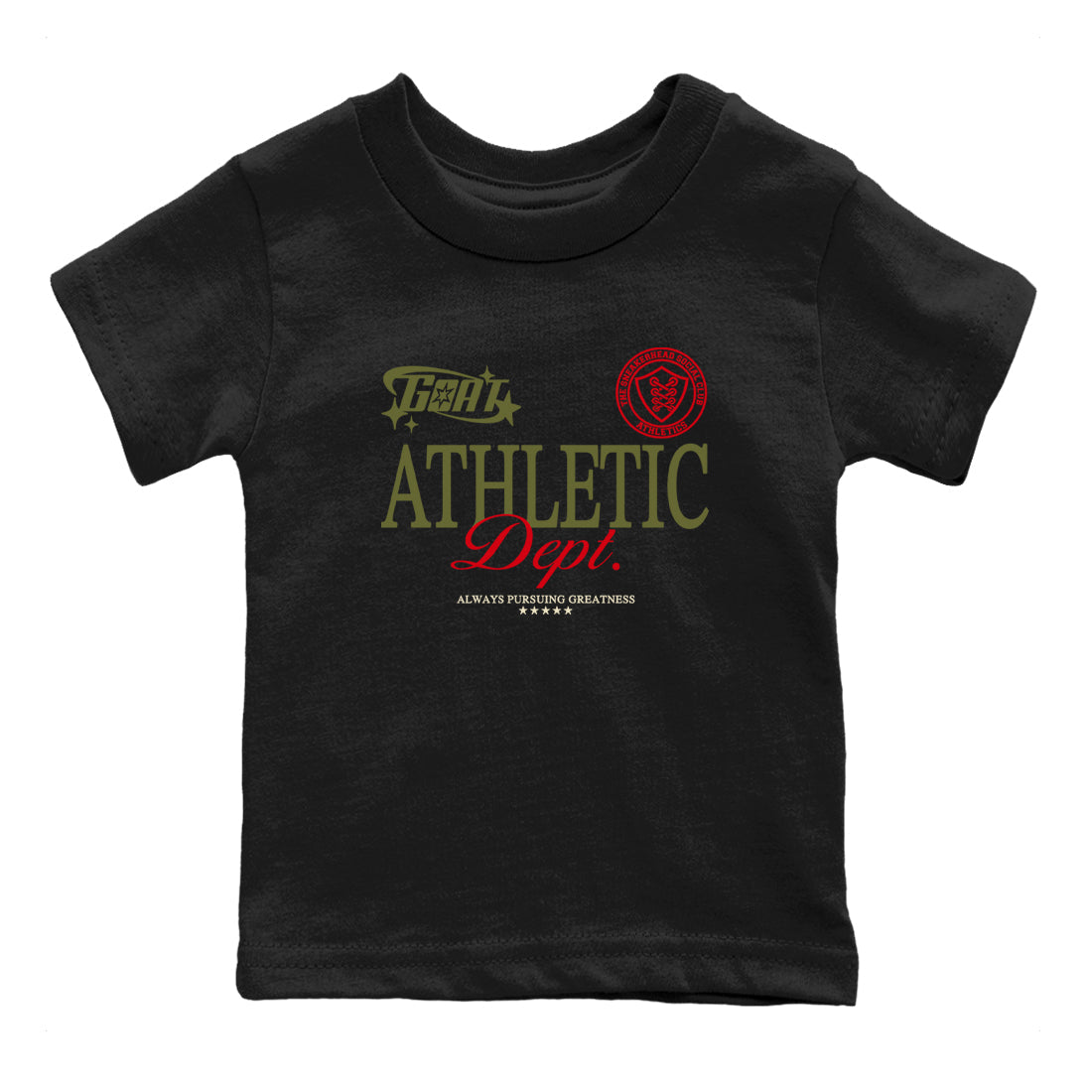 Goat Athletic Dept snkmatch Tees Kids - Air Jordan 1 Travis Scott Medium Olive