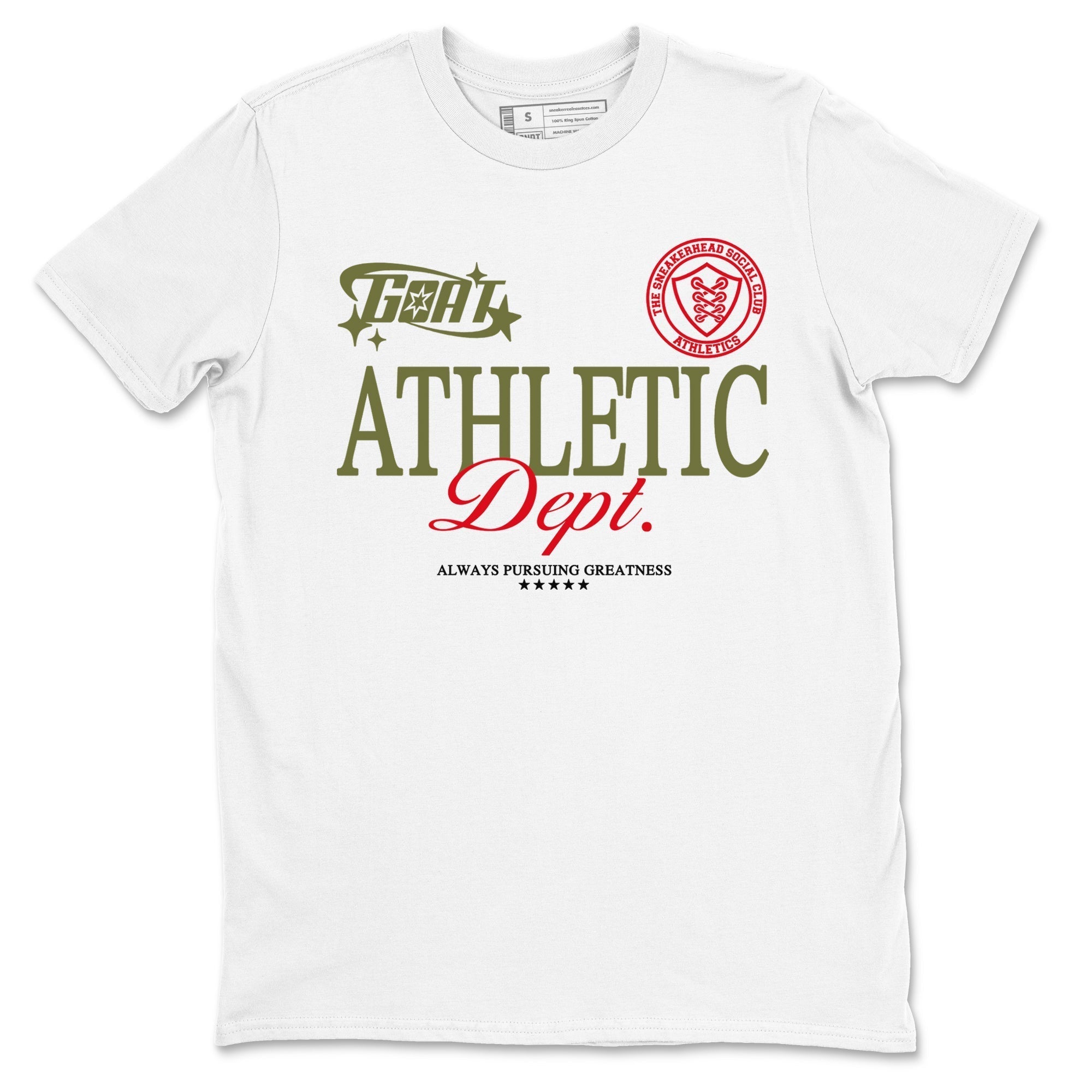 Goat Athletic Dept snkmatch Tees - Air Jordan 1 Travis Scott Medium Olive