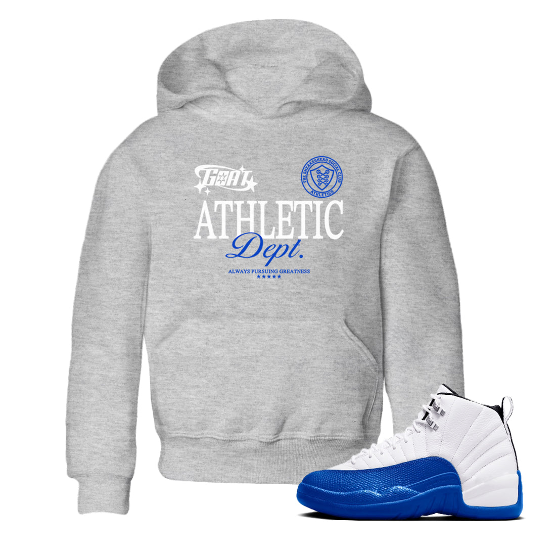 Goat Athletic Dept snkmatch Tees Kids - Air Jordan 12 Blueberry