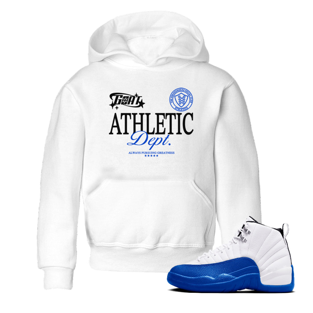 Goat Athletic Dept snkmatch Tees Kids - Air Jordan 12 Blueberry