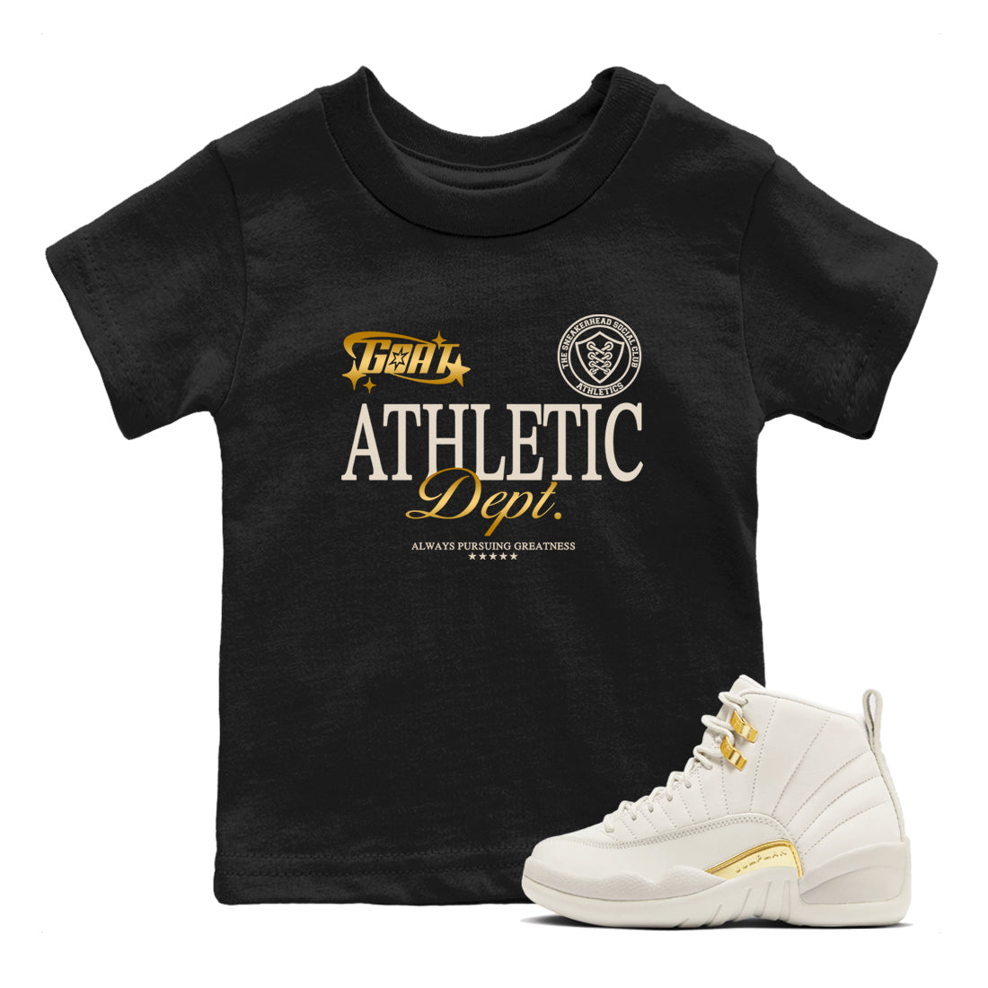 Goat Athletic Dept snkmatch Tees Kids - Air Jordan 12 Phantom