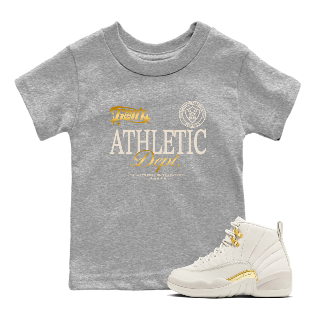 Goat Athletic Dept snkmatch Tees Kids - Air Jordan 12 Phantom