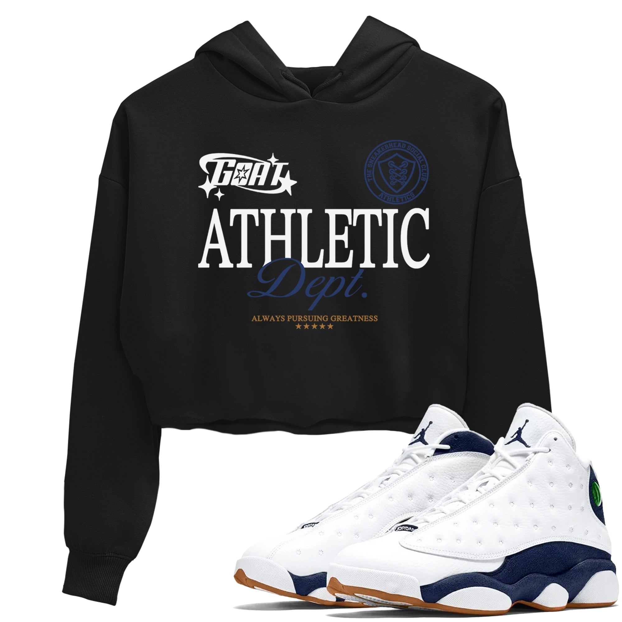 Goat Athletic Dept snkmatch Women's Top - Air Jordan 13 Midnight Navy