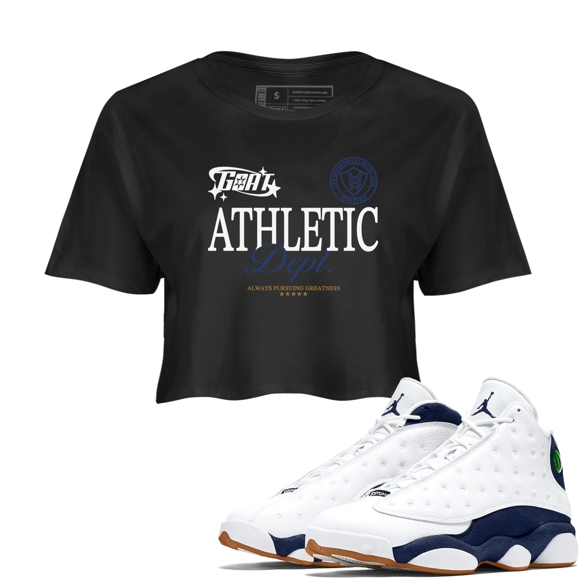 Goat Athletic Dept snkmatch Women's Top - Air Jordan 13 Midnight Navy