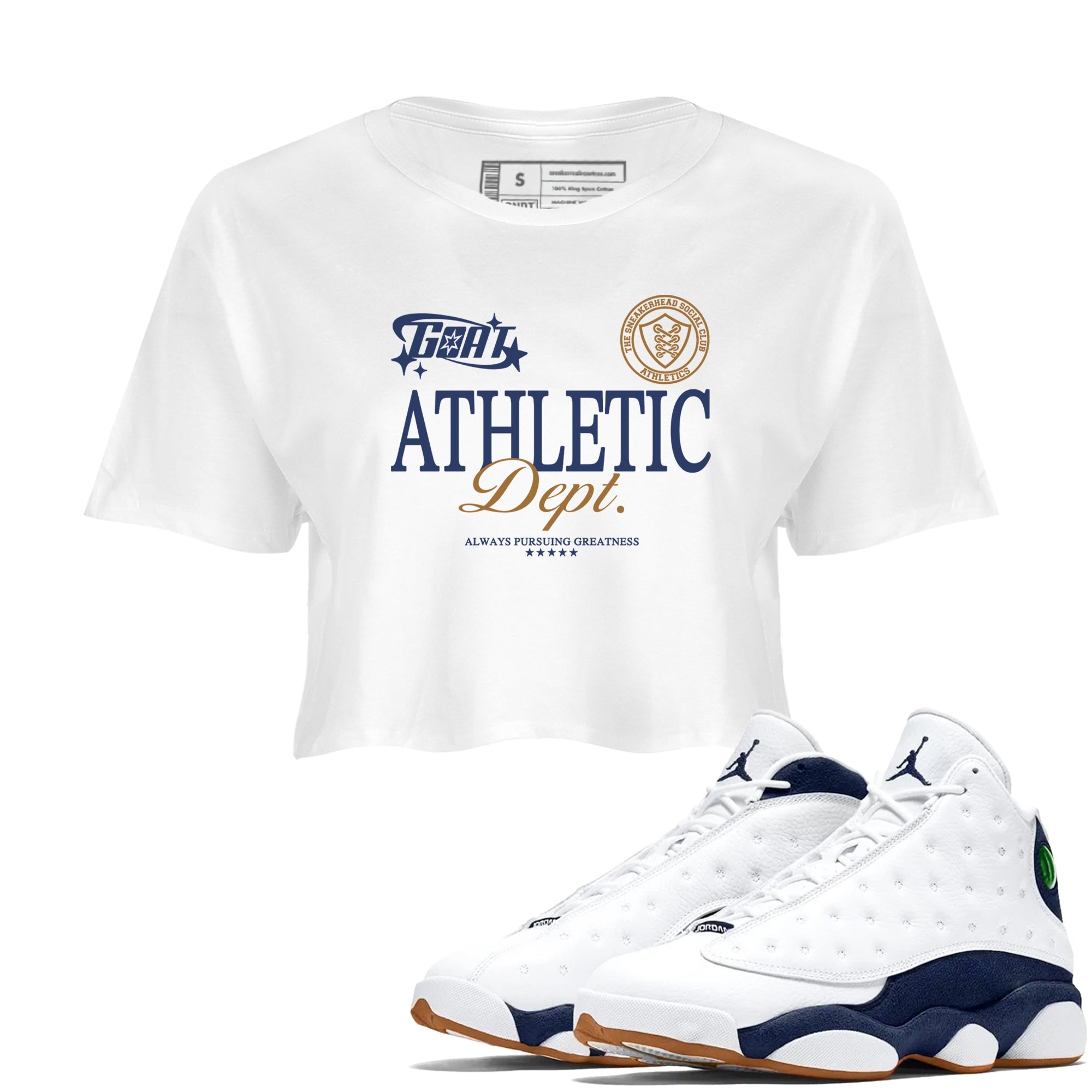 Goat Athletic Dept snkmatch Women's Top - Air Jordan 13 Midnight Navy
