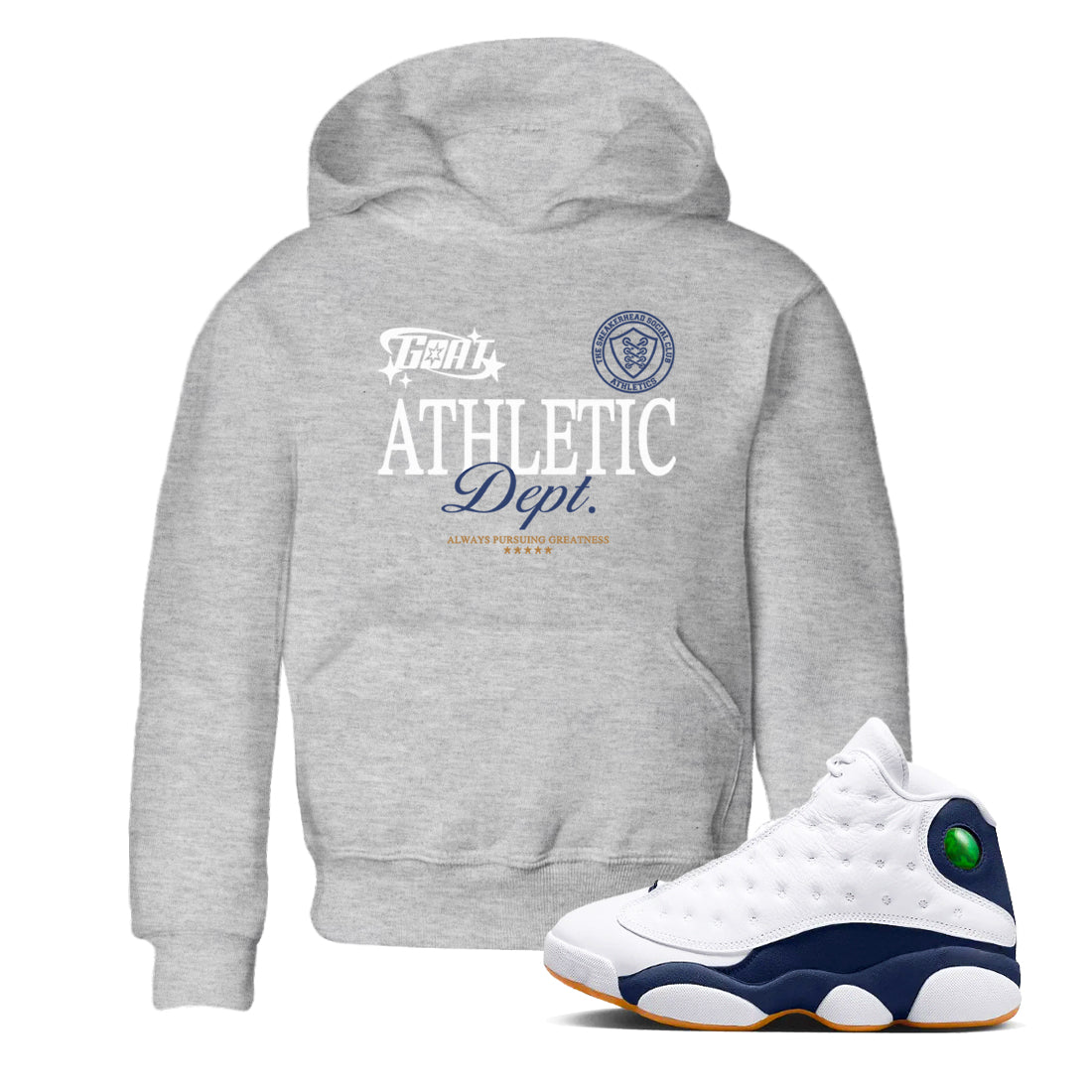 Goat Athletic Dept snkmatch Tees Kids - Air Jordan 13 Midnight Navy