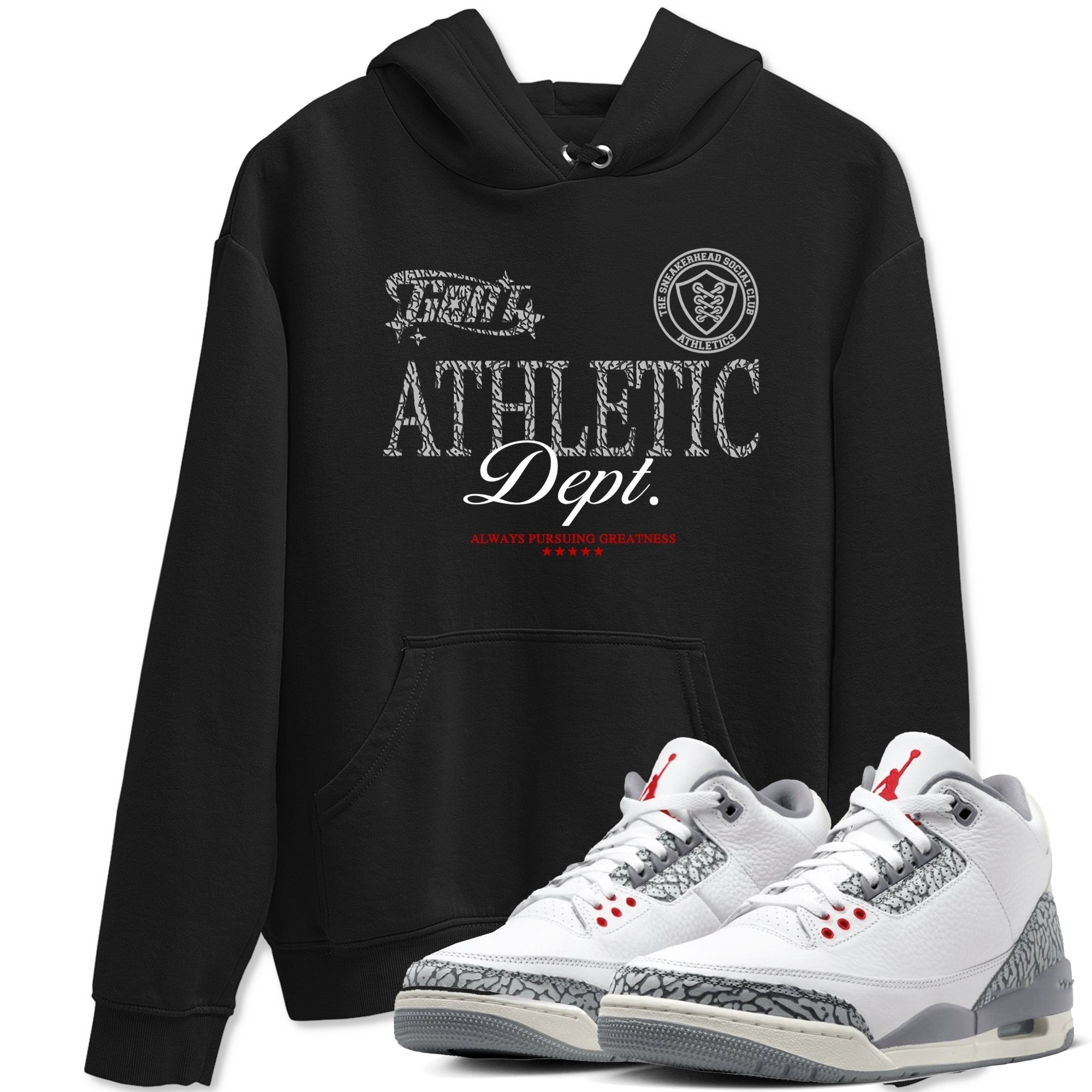 Goat Athletic Dept snkmatch Tees - Air Jordan 3 Cement Grey