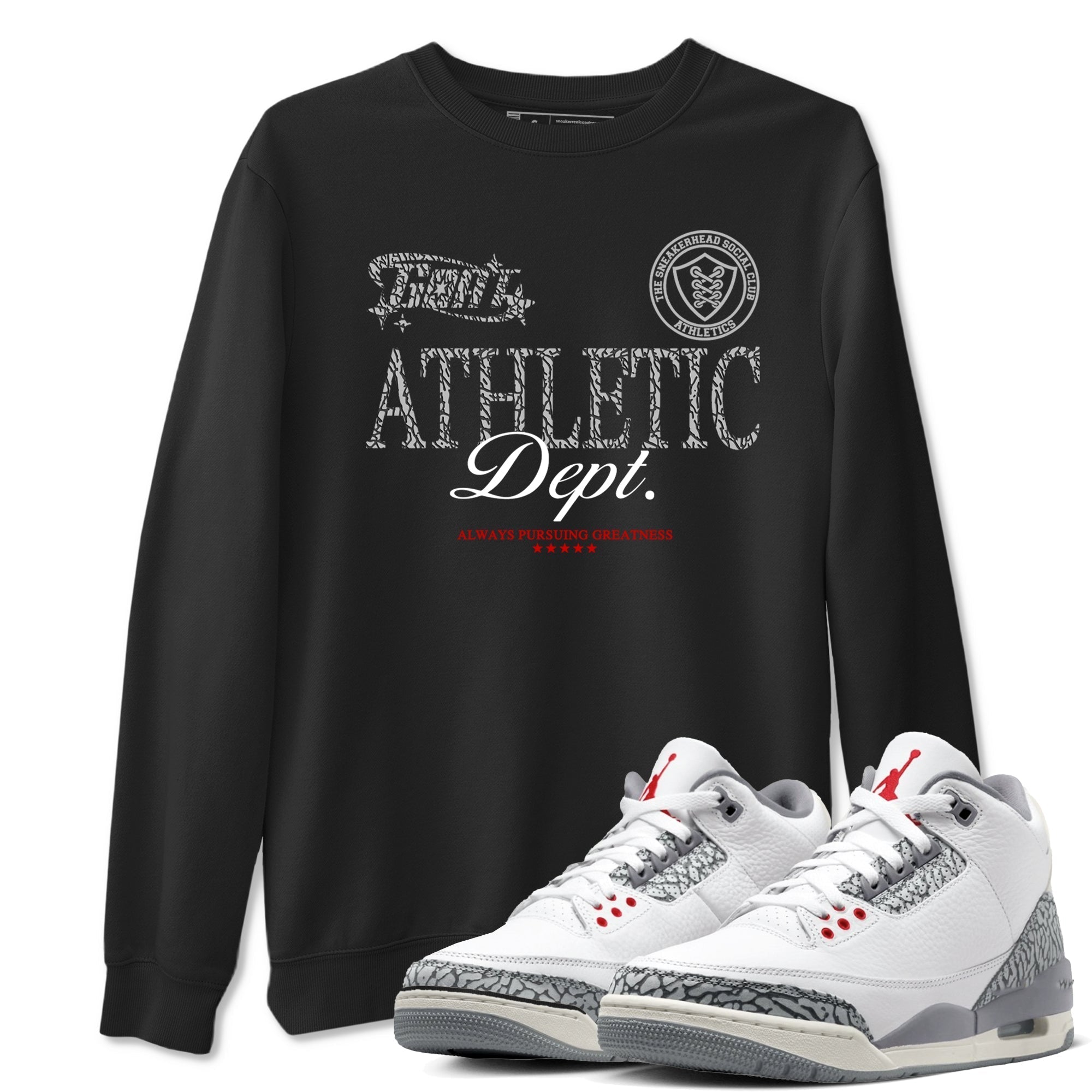 Goat Athletic Dept snkmatch Tees - Air Jordan 3 Cement Grey
