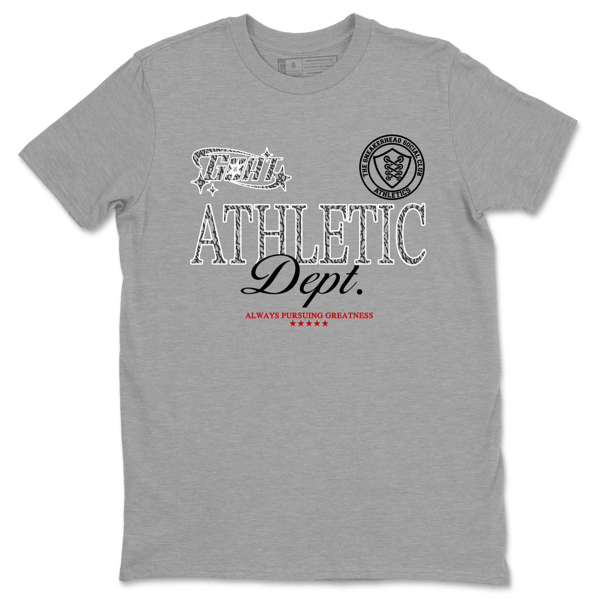 Goat Athletic Dept snkmatch Tees - Air Jordan 3 Cement Grey