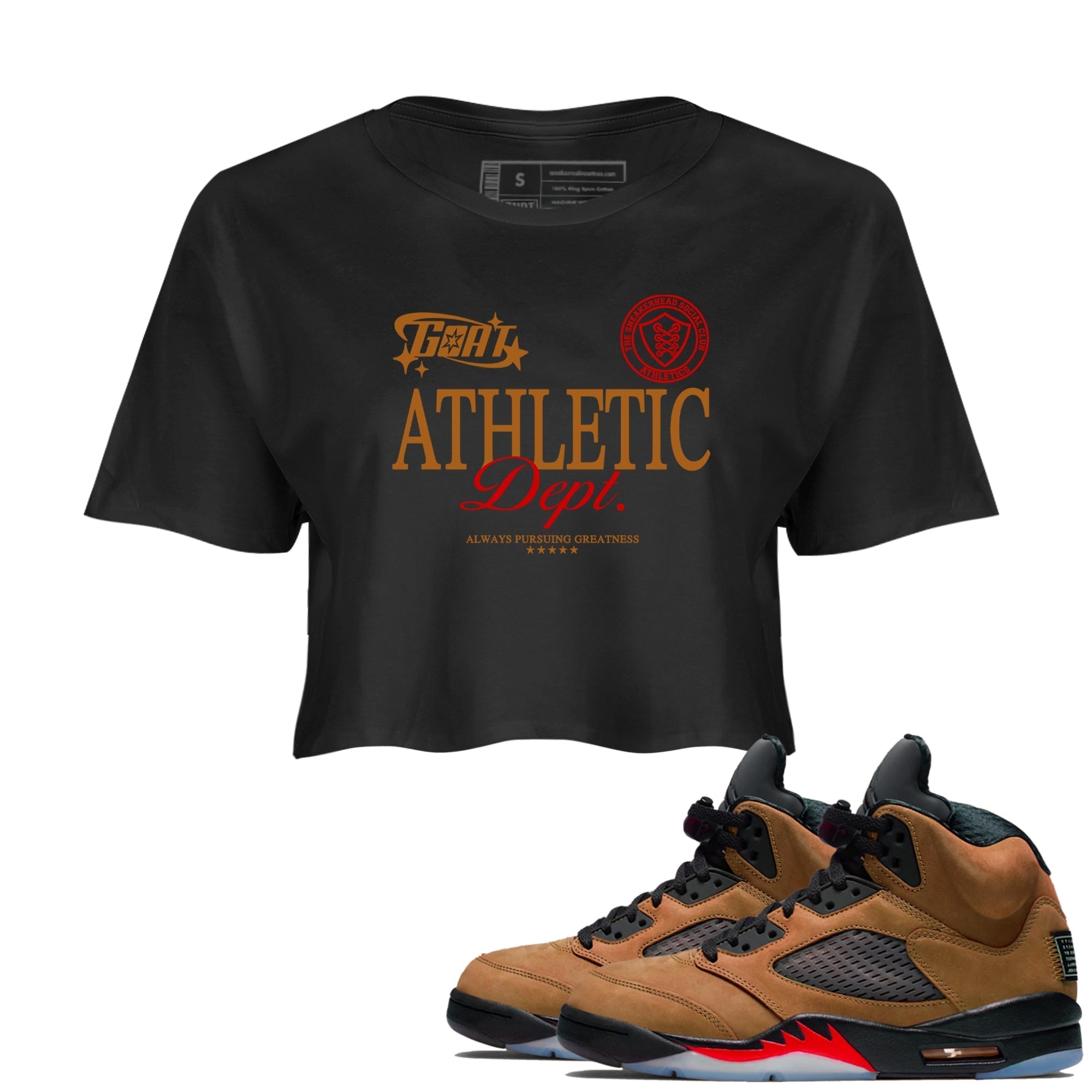 Goat Athletic Dept snkmatch Women's Top - Air Jordan 5 Archaeo Brown