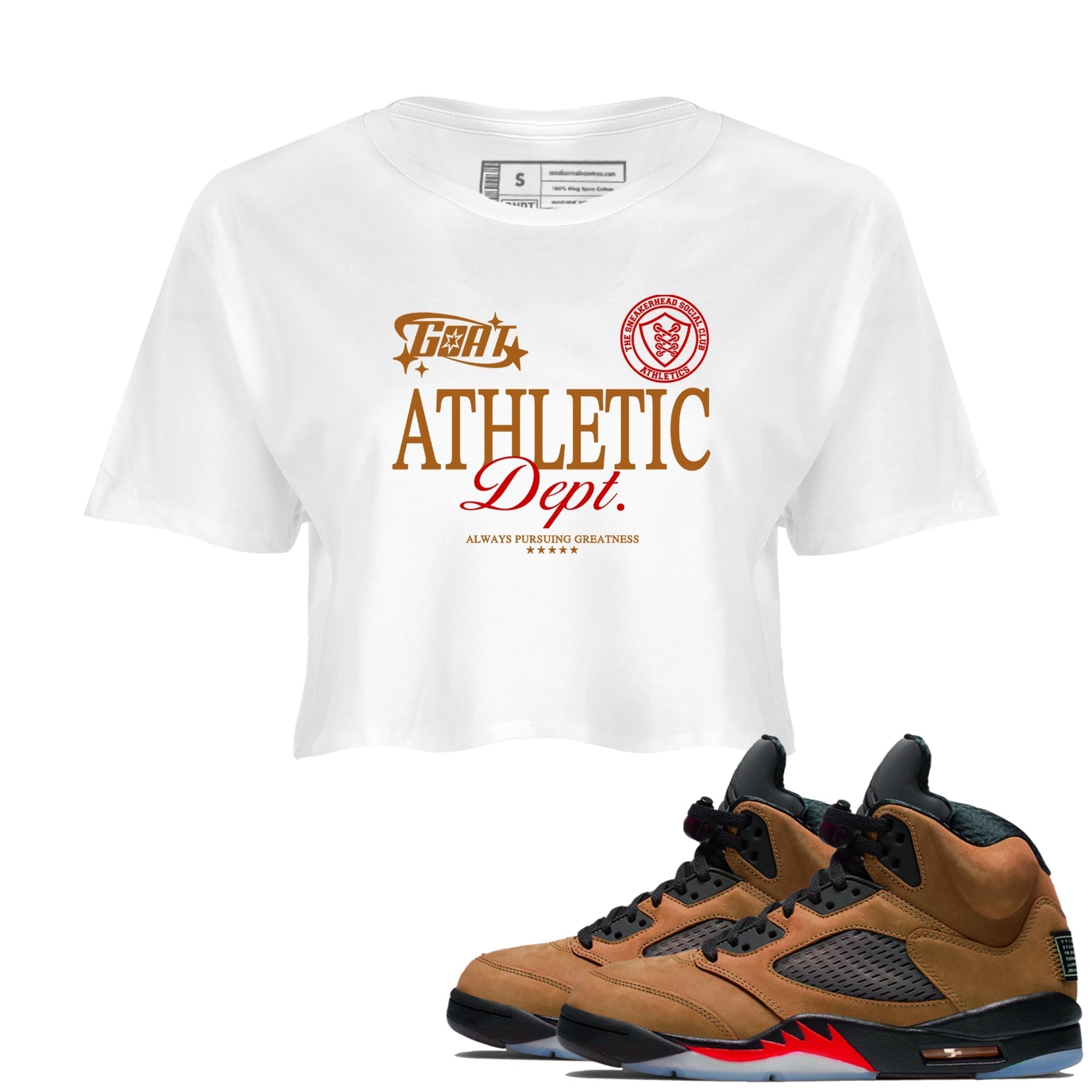 Goat Athletic Dept snkmatch Women's Top - Air Jordan 5 Archaeo Brown