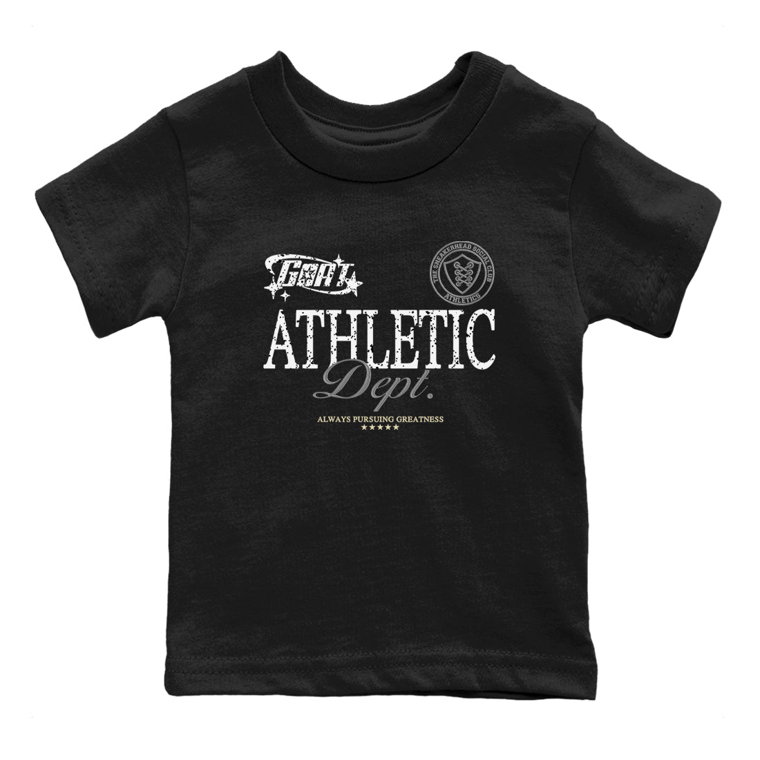 Goat Athletic Dept snkmatch Tees Kids - Air Jordan 5 White Black