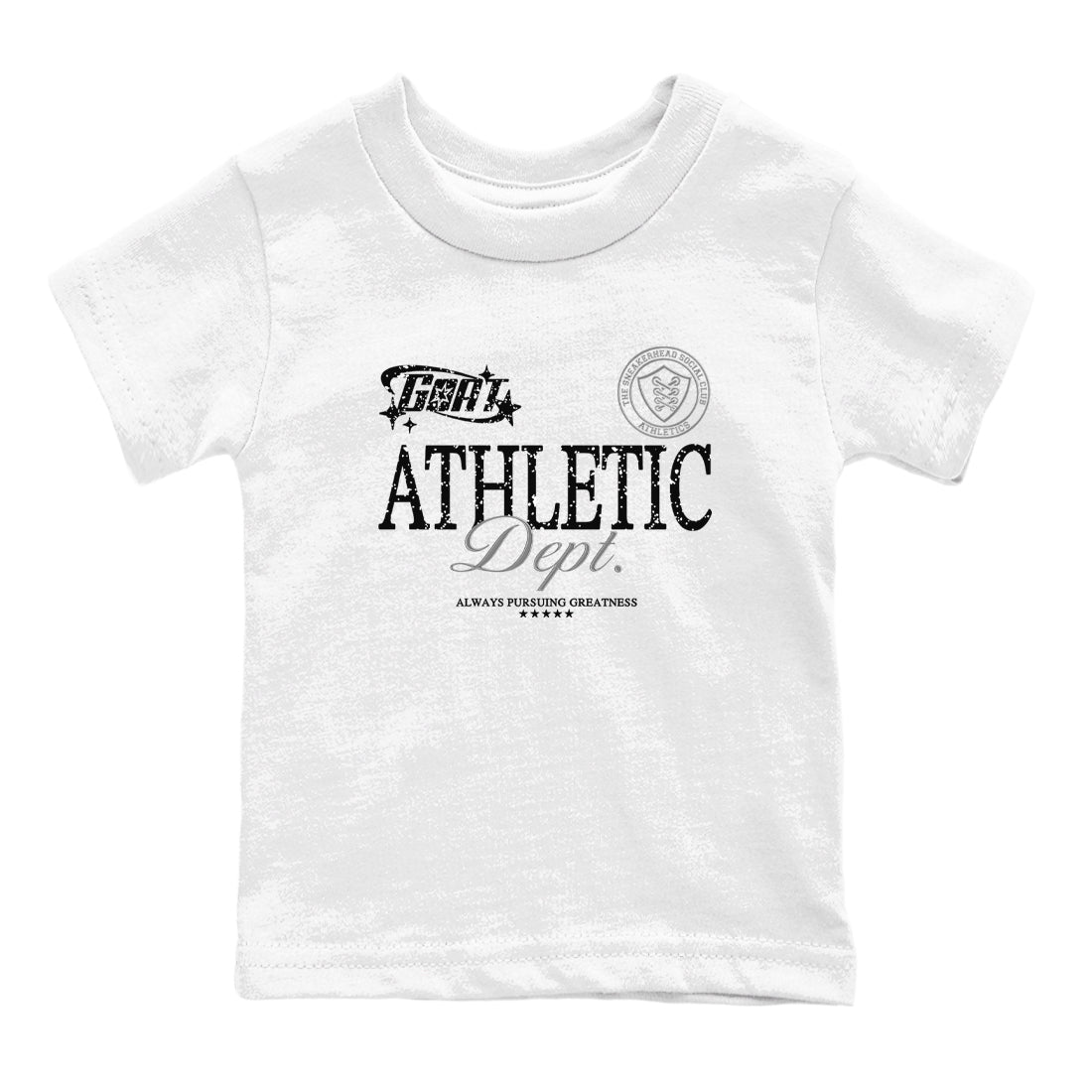 Goat Athletic Dept snkmatch Tees Kids - Air Jordan 5 White Black