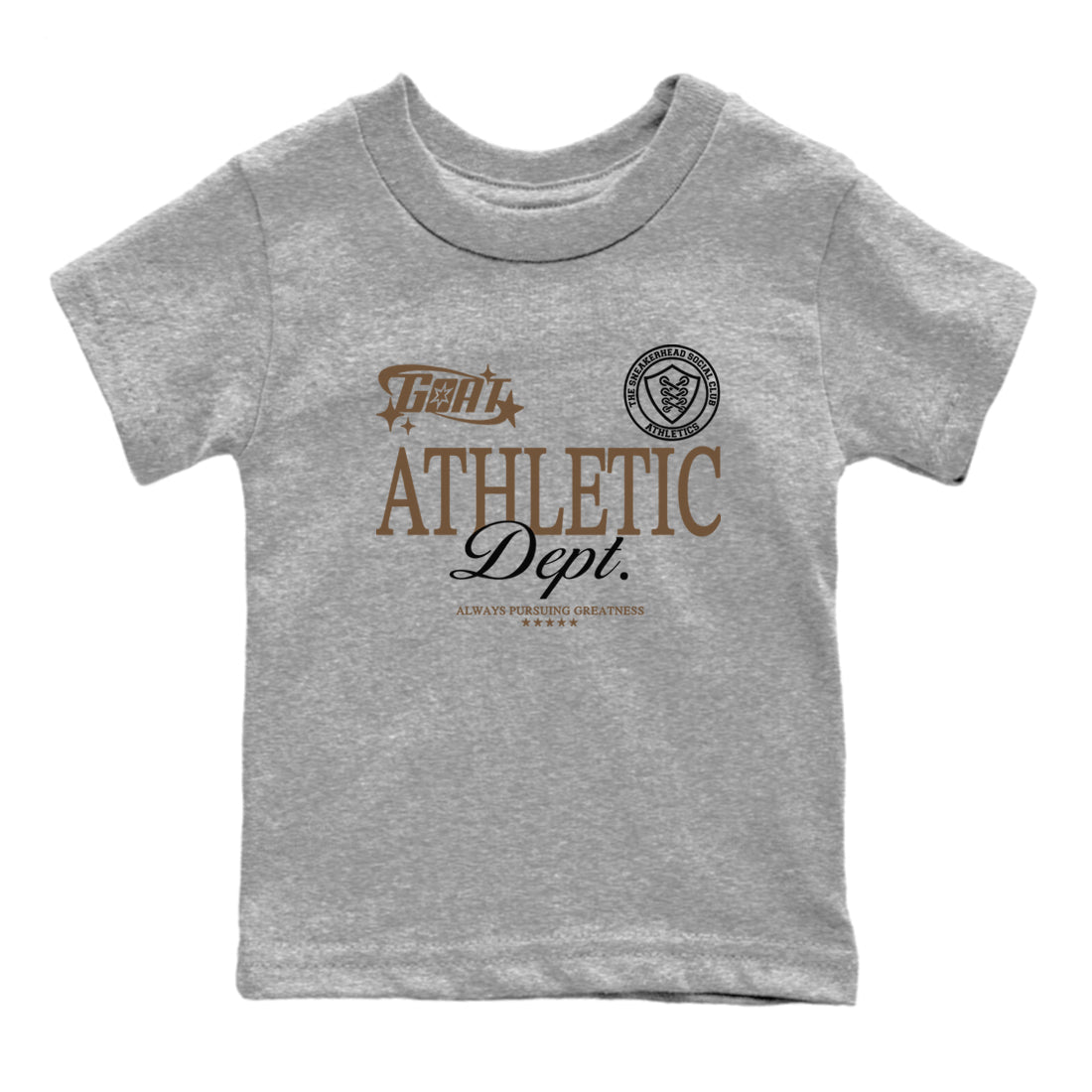 Goat Athletic Dept snkmatch Tees Kids - Jordan Jumpman Jack Travis Scott Dark Mocha