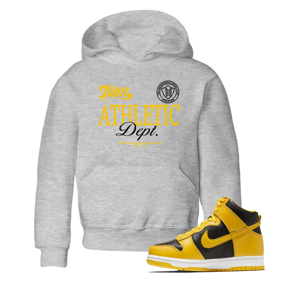 Goat Athletic Dept snkmatch Tees Kids - Dunk High Pollen