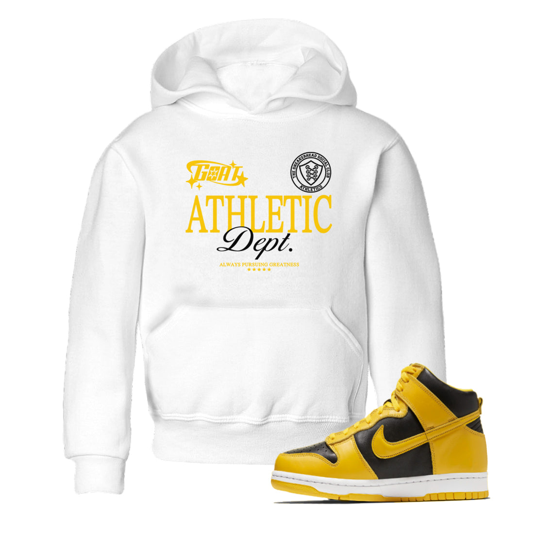 Goat Athletic Dept snkmatch Tees Kids - Dunk High Pollen