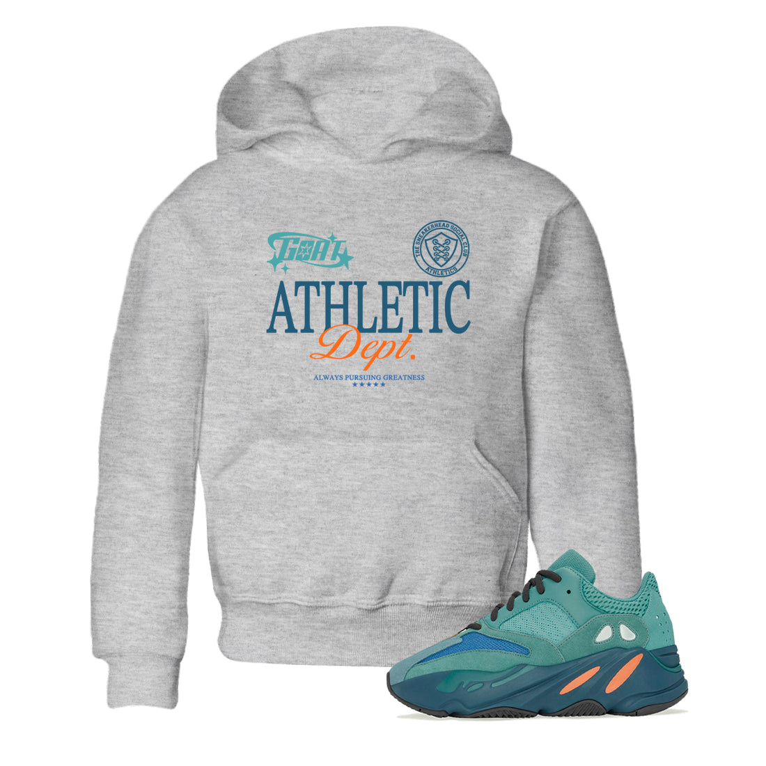 Goat Athletic Dept snkmatch Tees Kids - Yeezy 700 Faded Azure