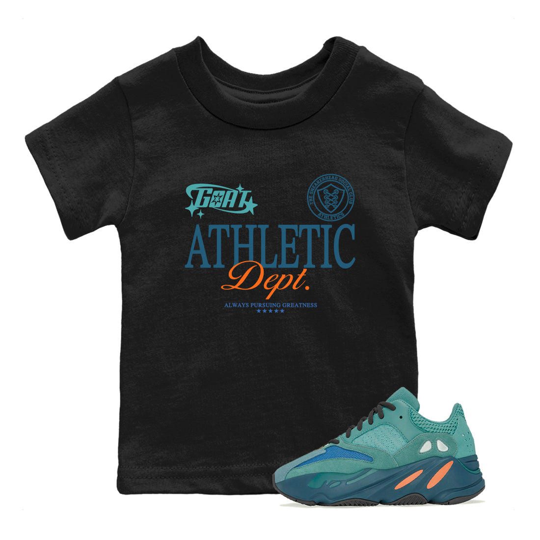 Goat Athletic Dept snkmatch Tees Kids - Yeezy 700 Faded Azure