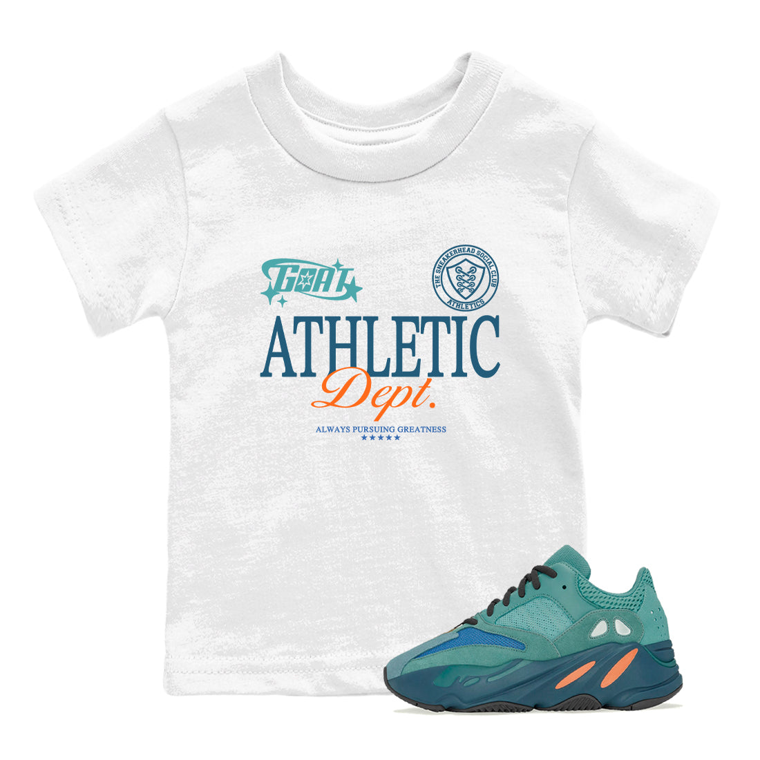 Goat Athletic Dept snkmatch Tees Kids - Yeezy 700 Faded Azure