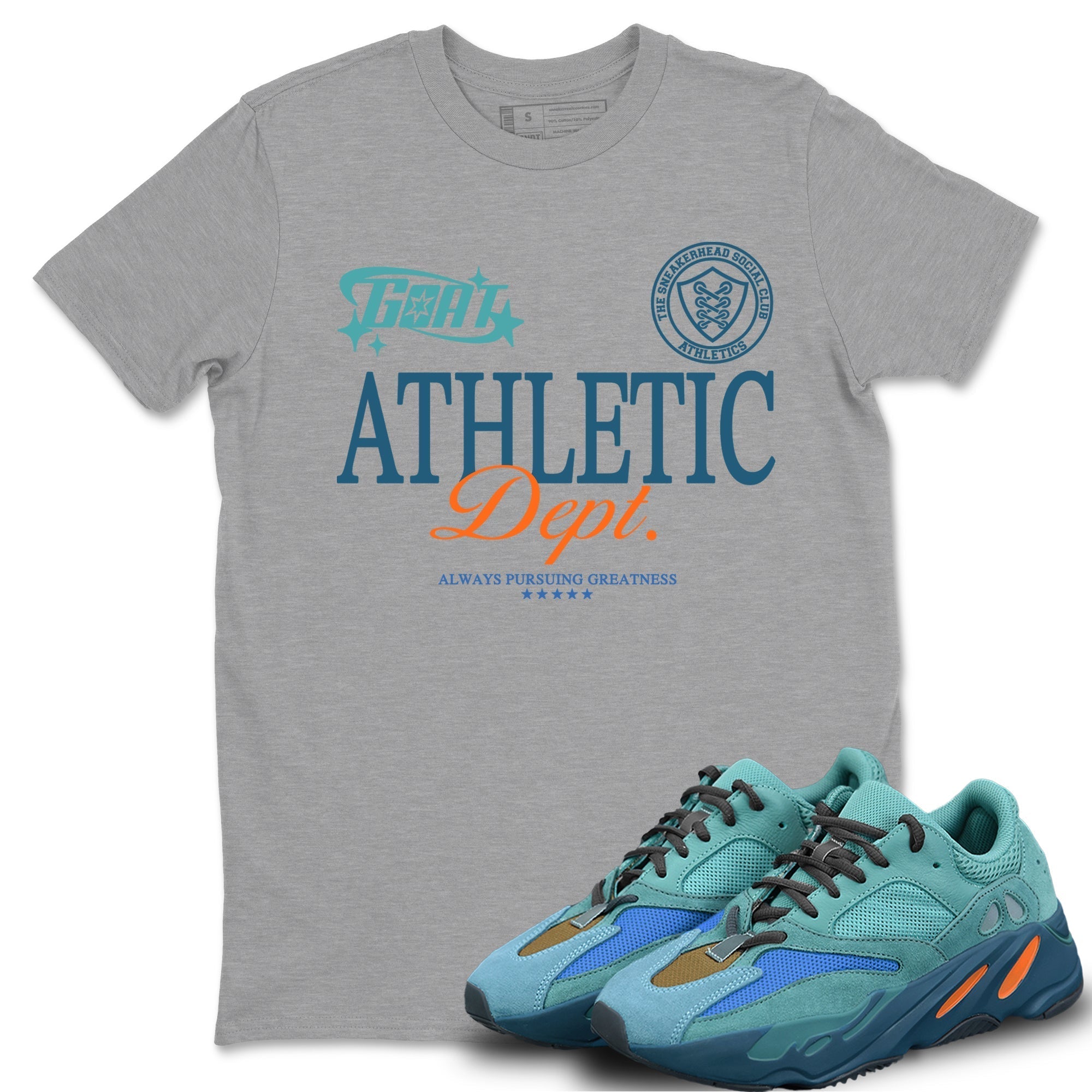 Goat Athletic Dept snkmatch Tees - Yeezy 700 Faded Azure