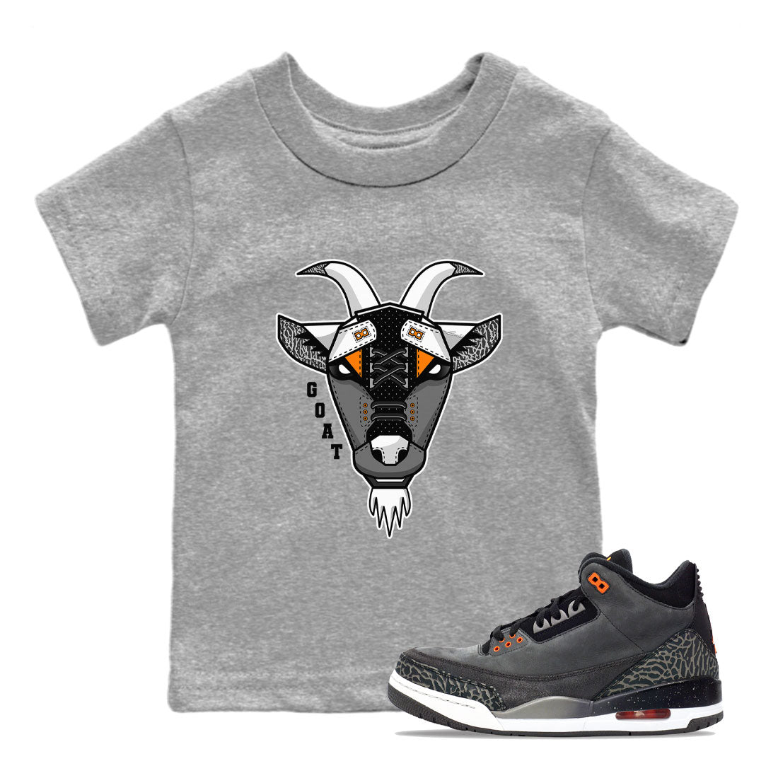 Goat Face snkmatch Tee Kids - Air Jordan 3 Fear