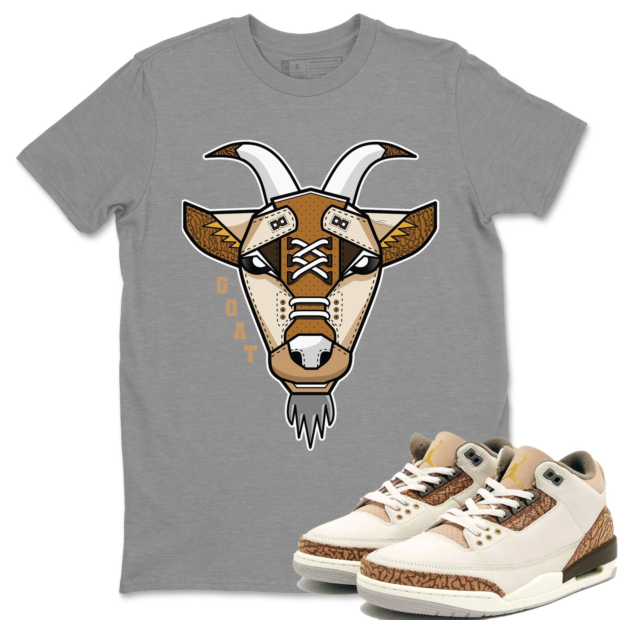 Goat Face Unisex Tops - Air Jordan 3 Palomino